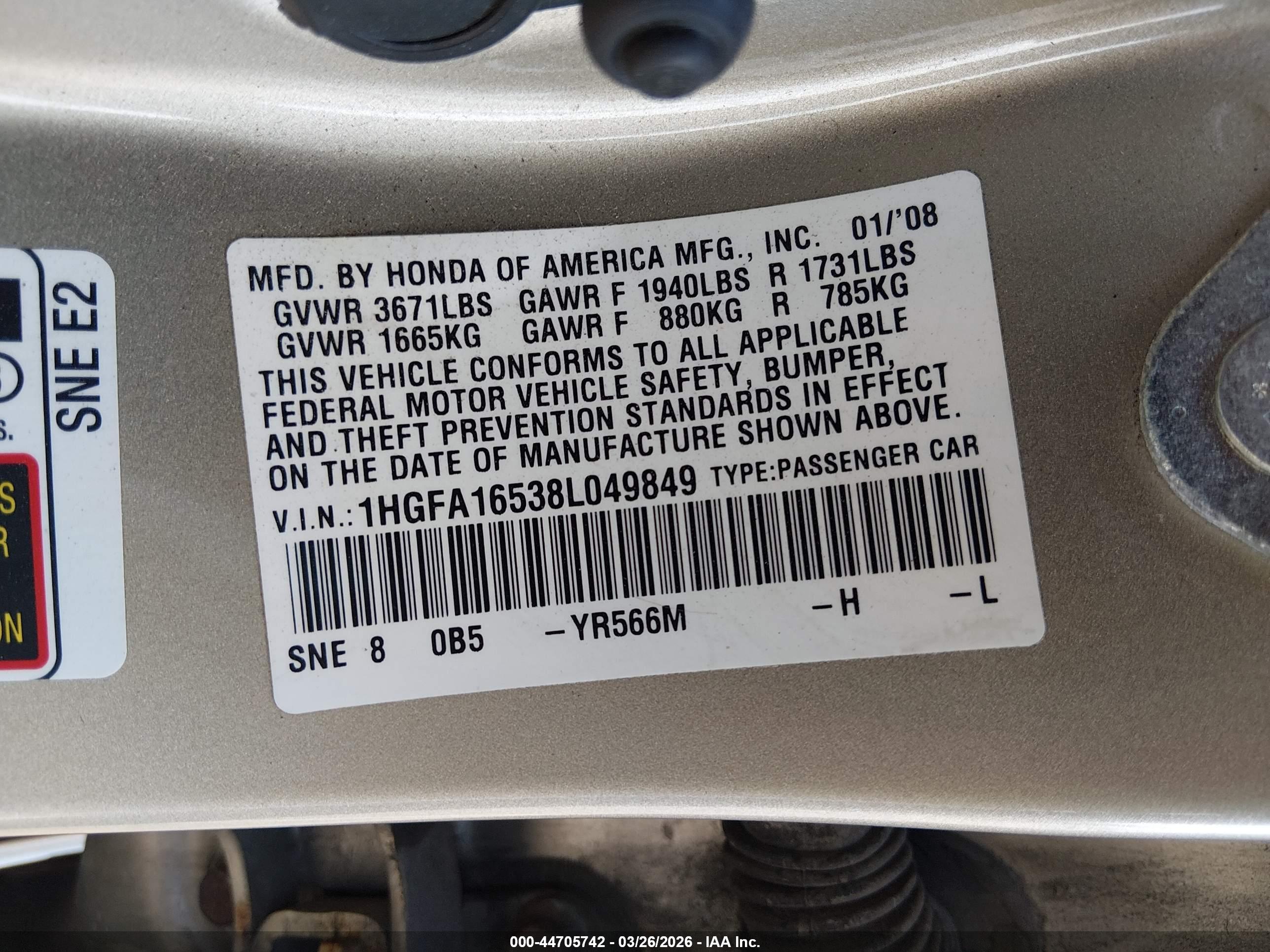 HONDA CIVIC image 9