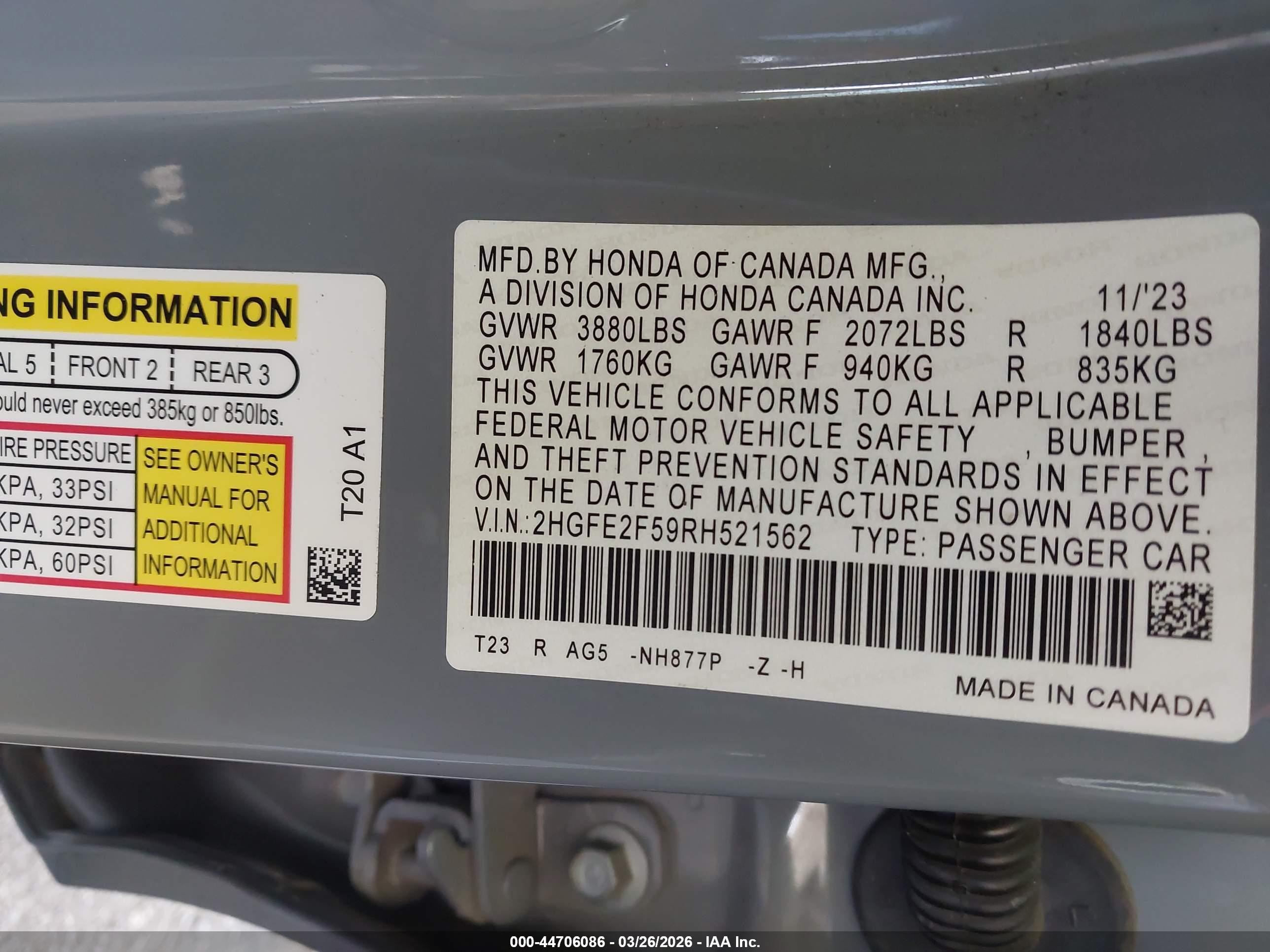 HONDA CIVIC image 9