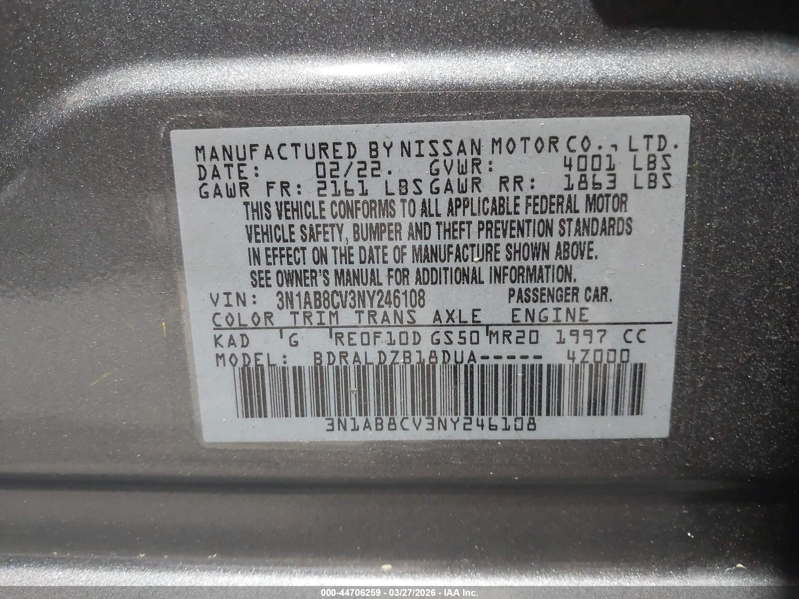 NISSAN SENTRA image 9