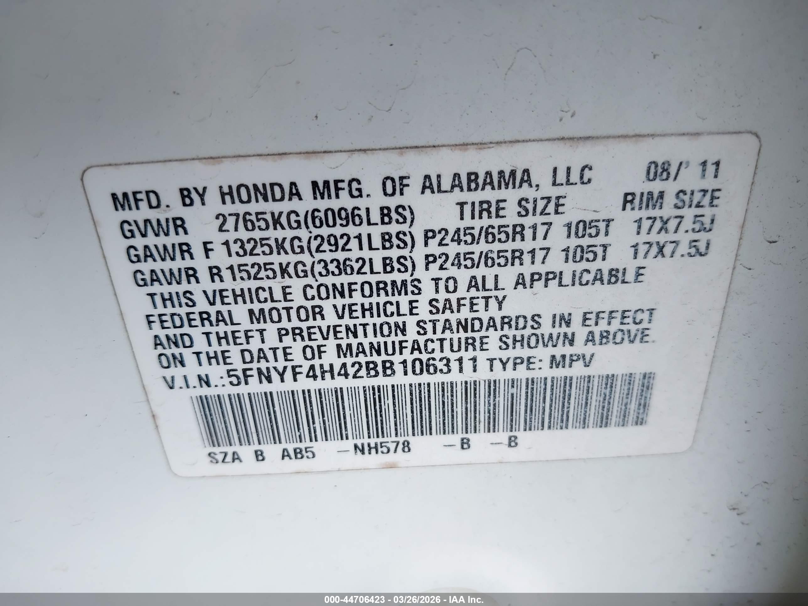 HONDA PILOT image 9
