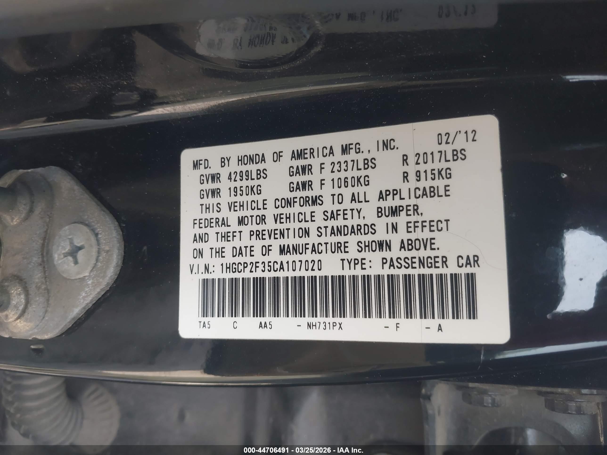 HONDA ACCORD image 9