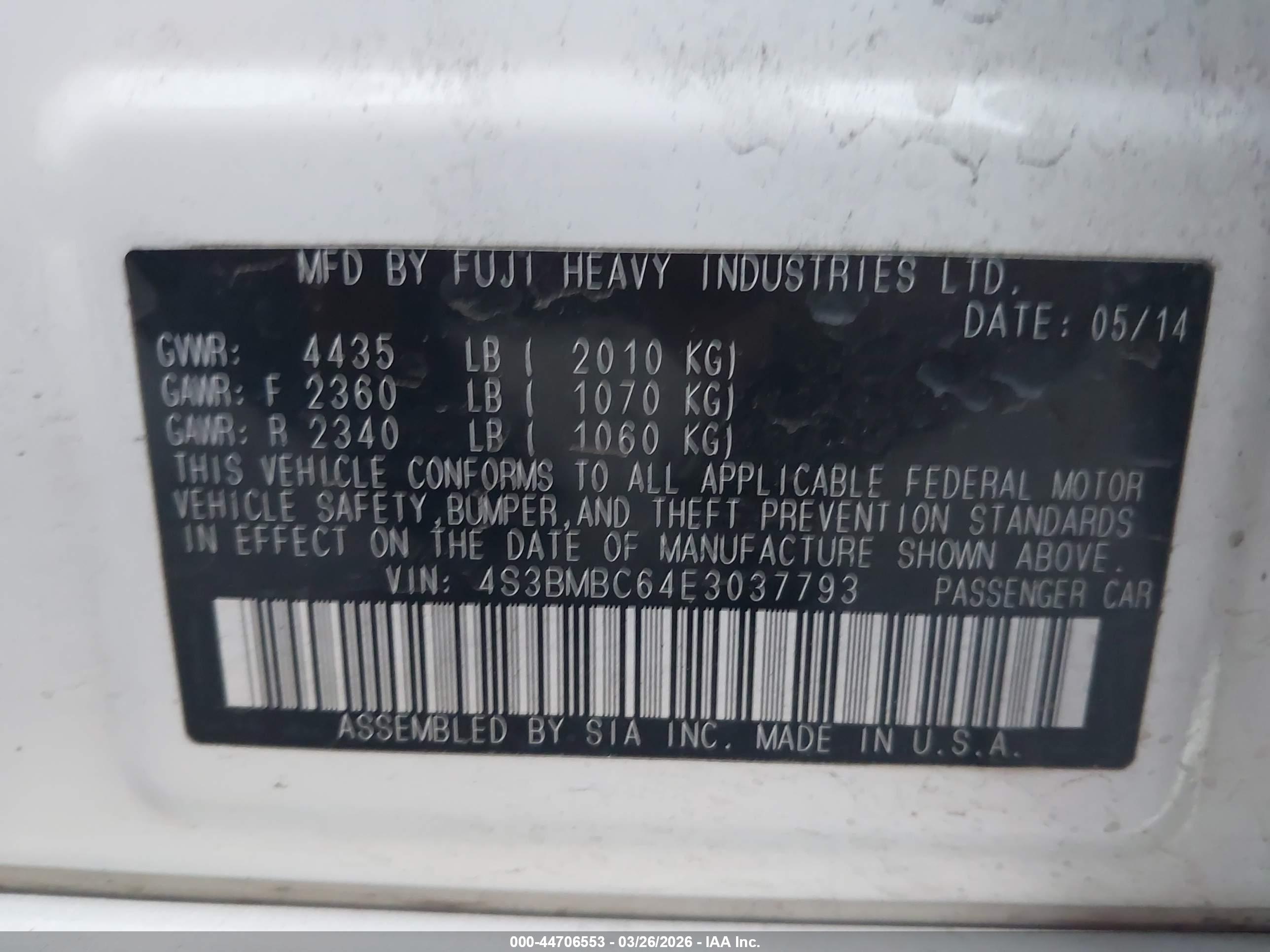 SUBARU LEGACY image 9