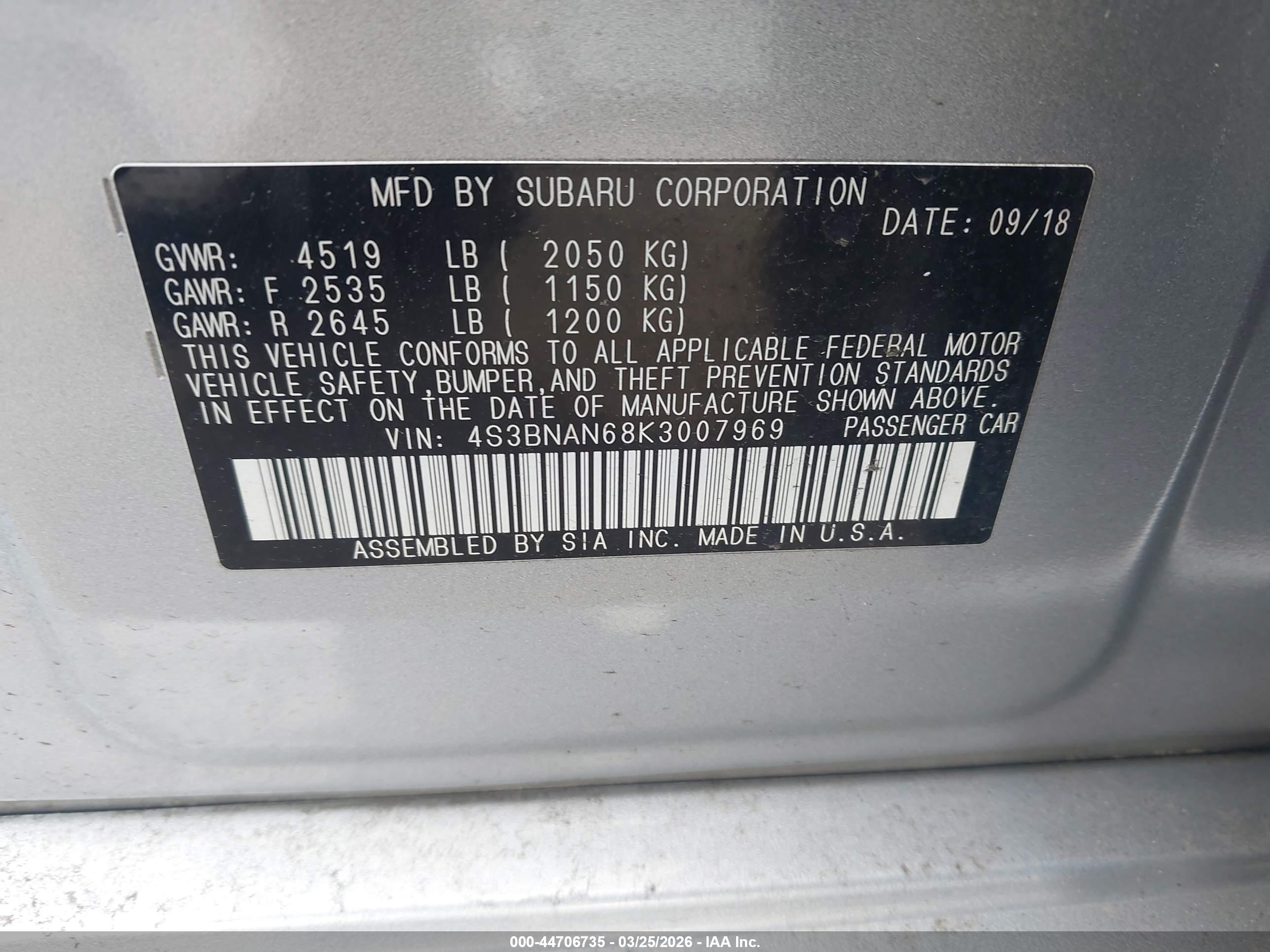 SUBARU LEGACY image 9