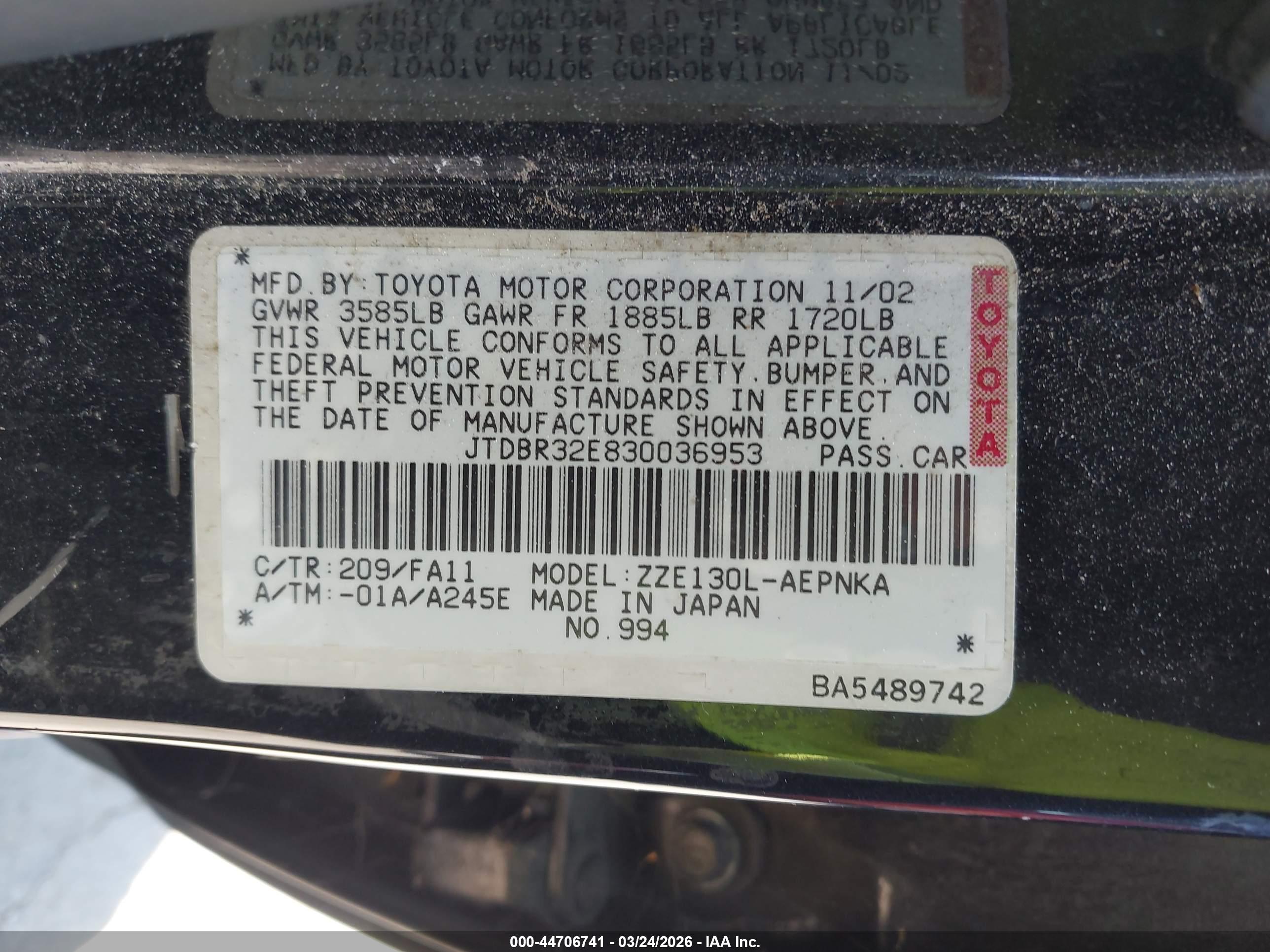 TOYOTA COROLLA image 9