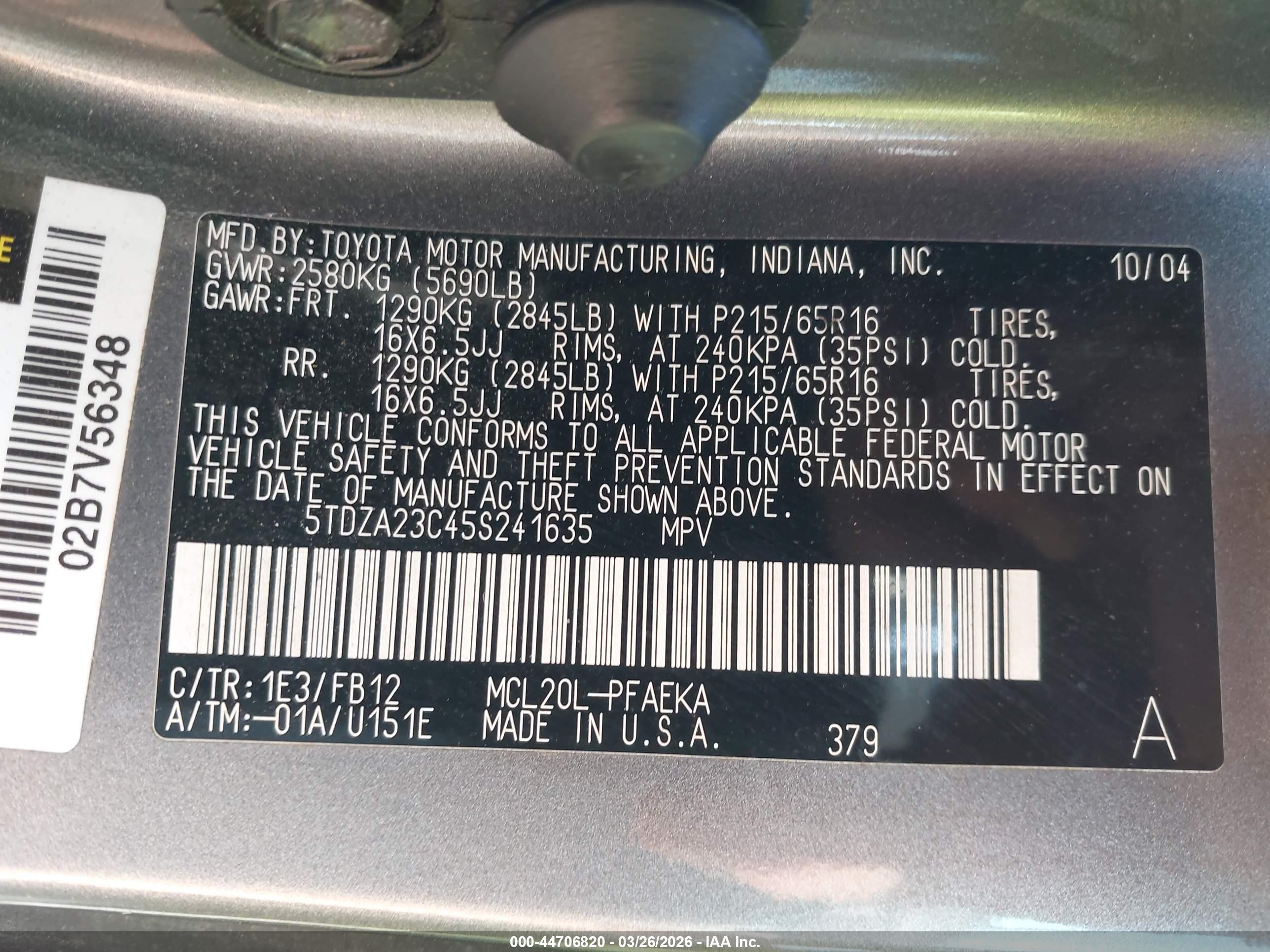 TOYOTA SIENNA image 9