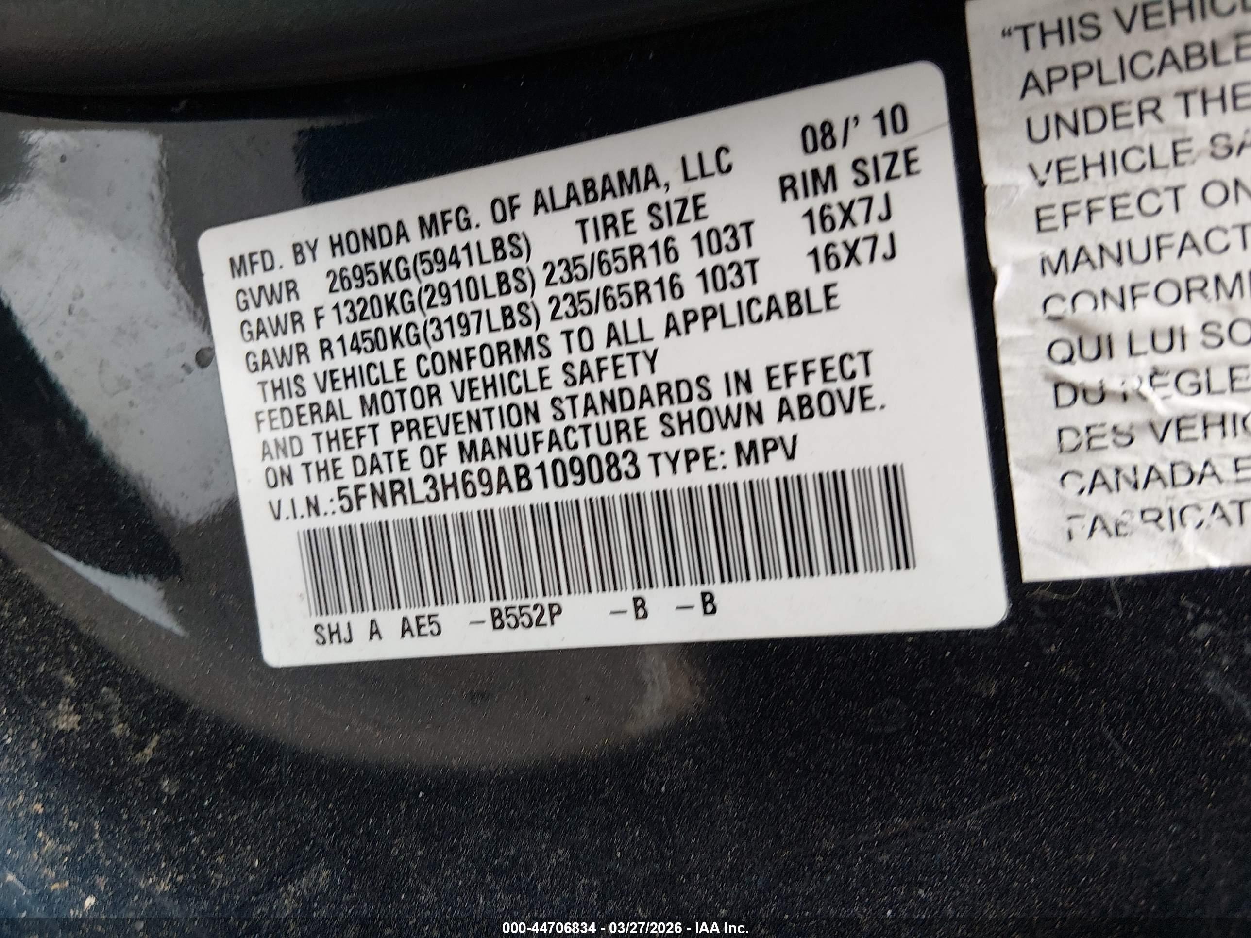 HONDA ODYSSEY image 9