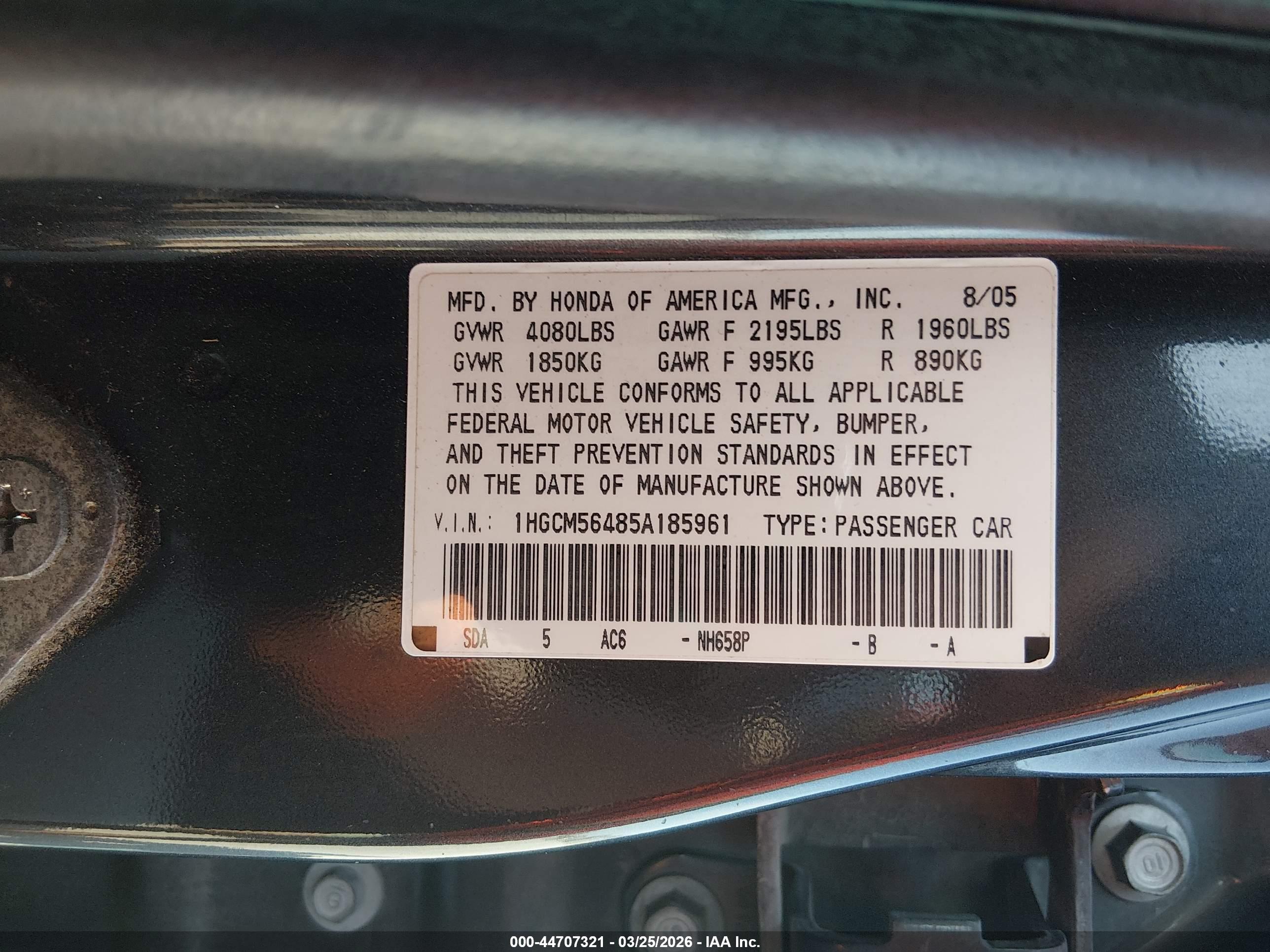 HONDA ACCORD image 9