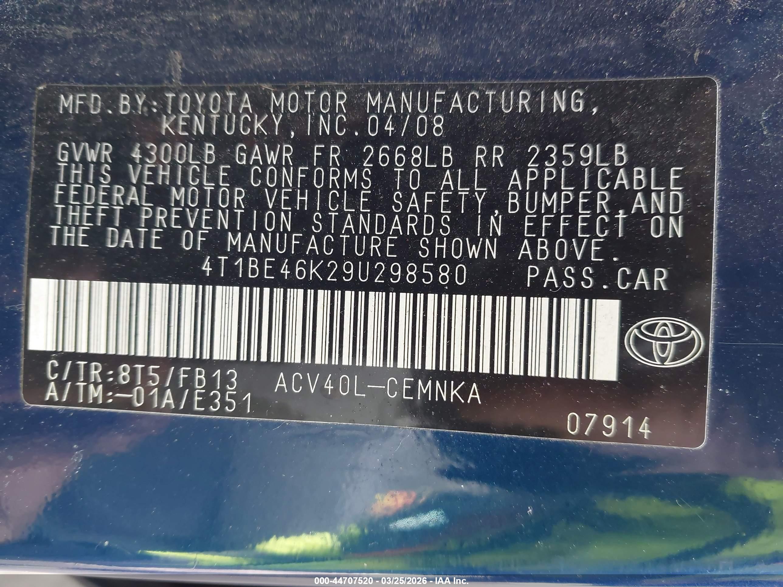 TOYOTA CAMRY image 9