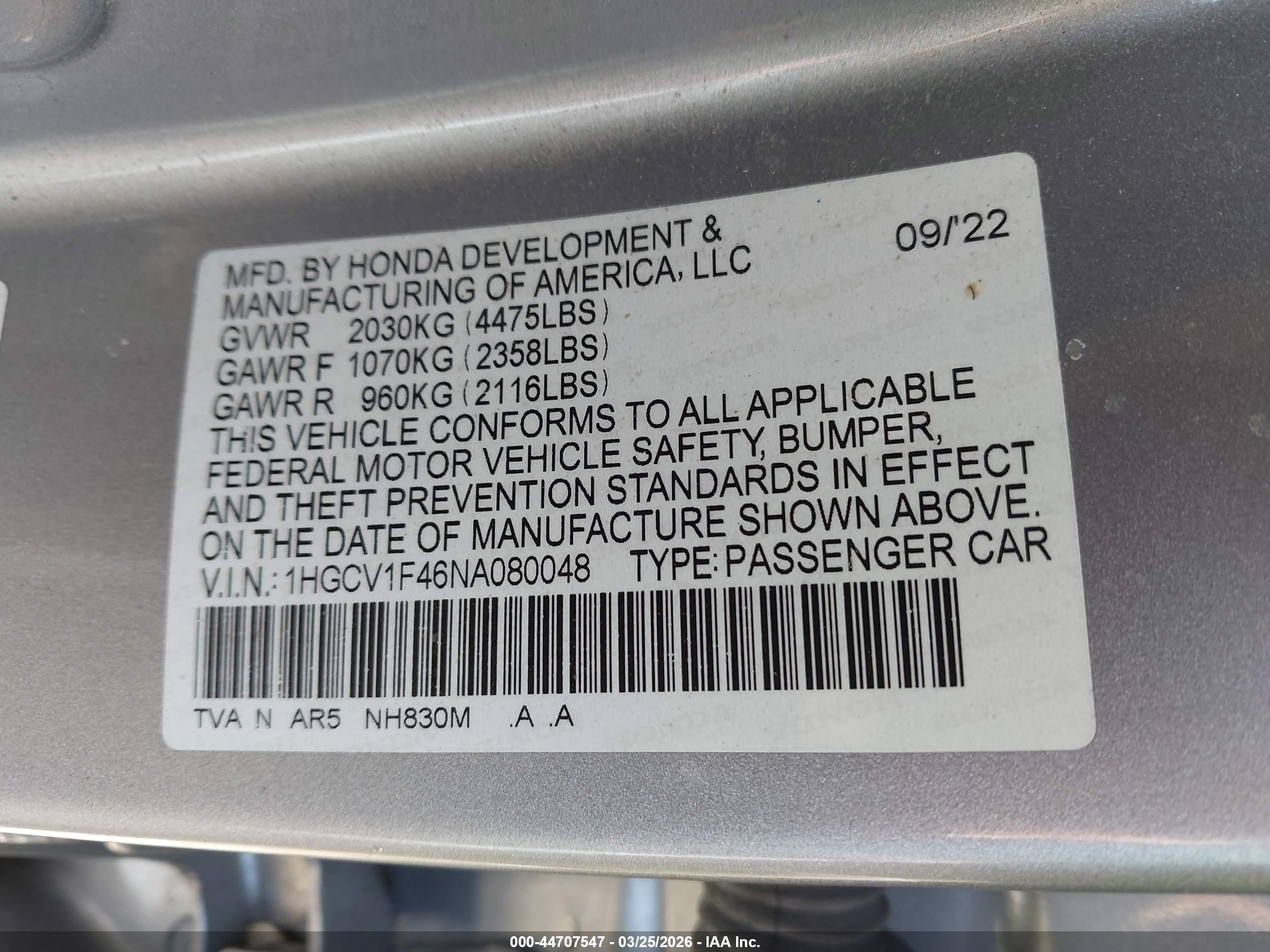 HONDA ACCORD image 9