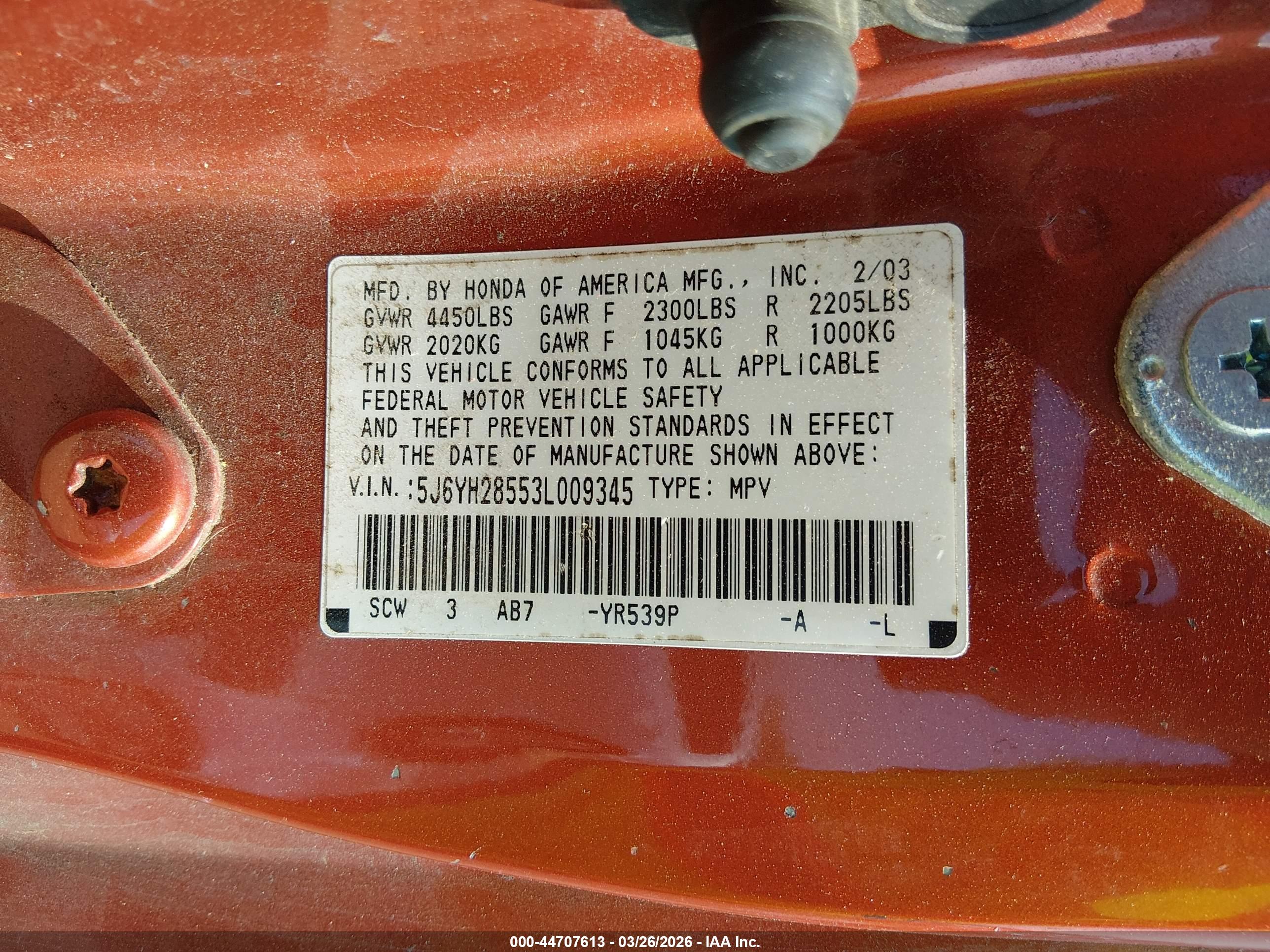 HONDA ELEMENT image 9