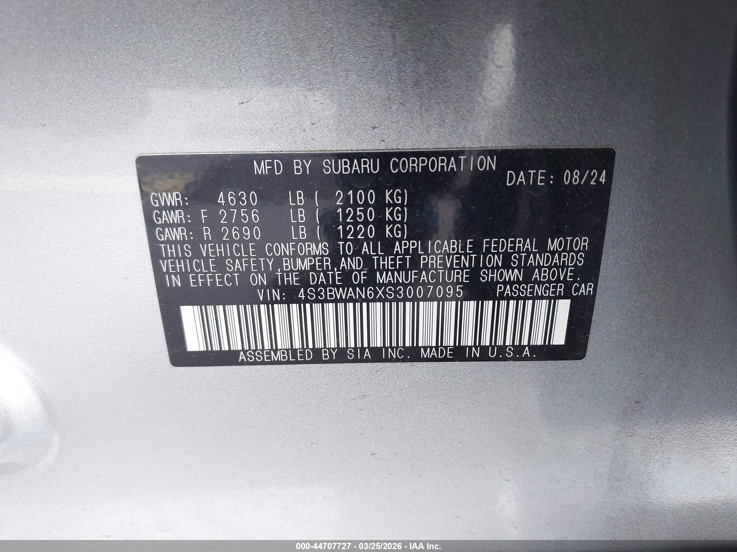 SUBARU LEGACY image 9