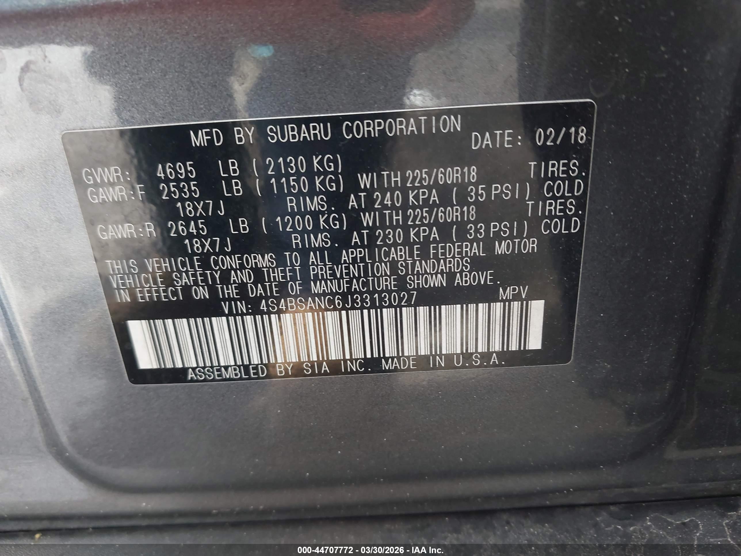 SUBARU OUTBACK image 9