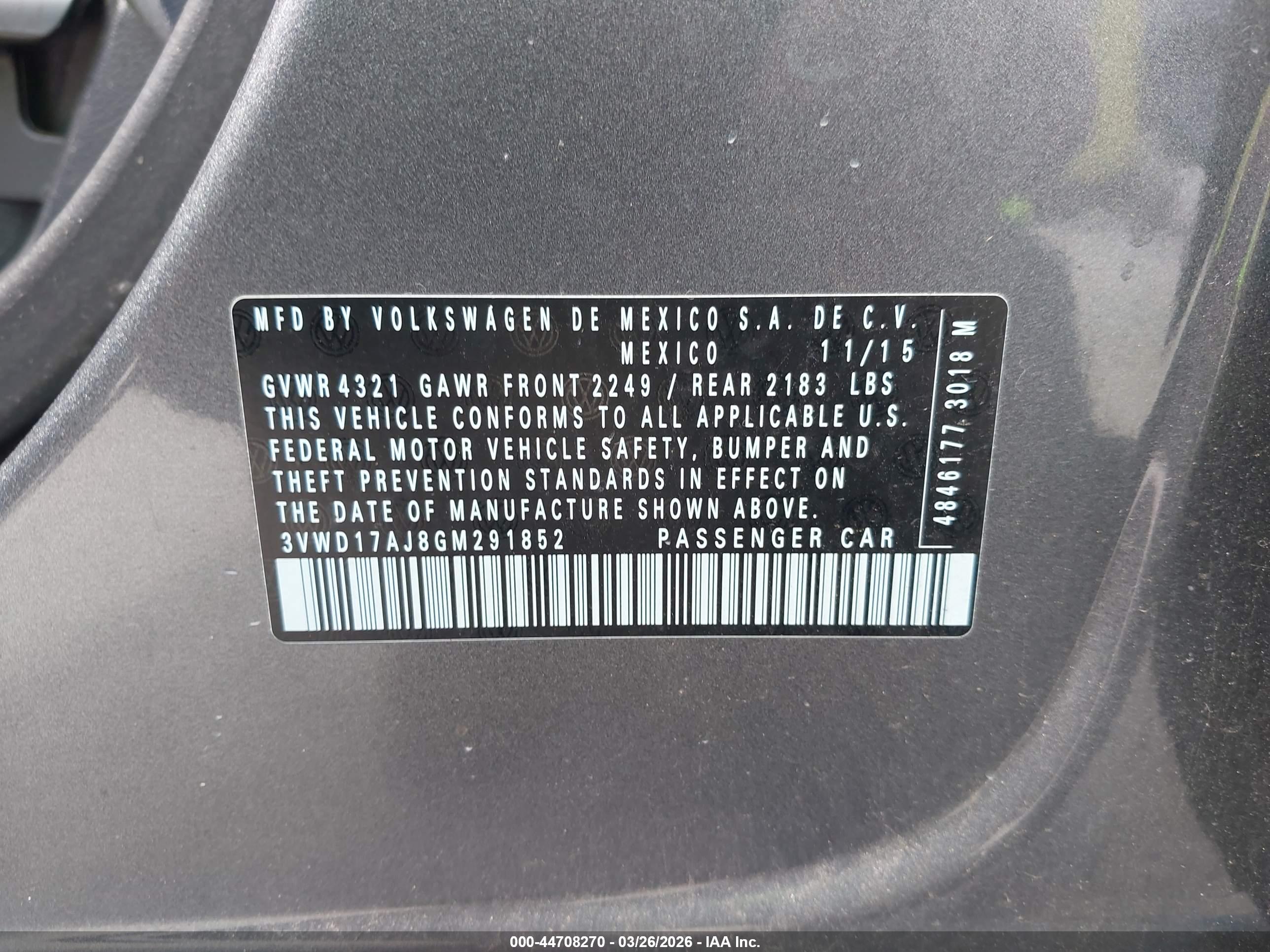 VOLKSWAGEN JETTA image 9