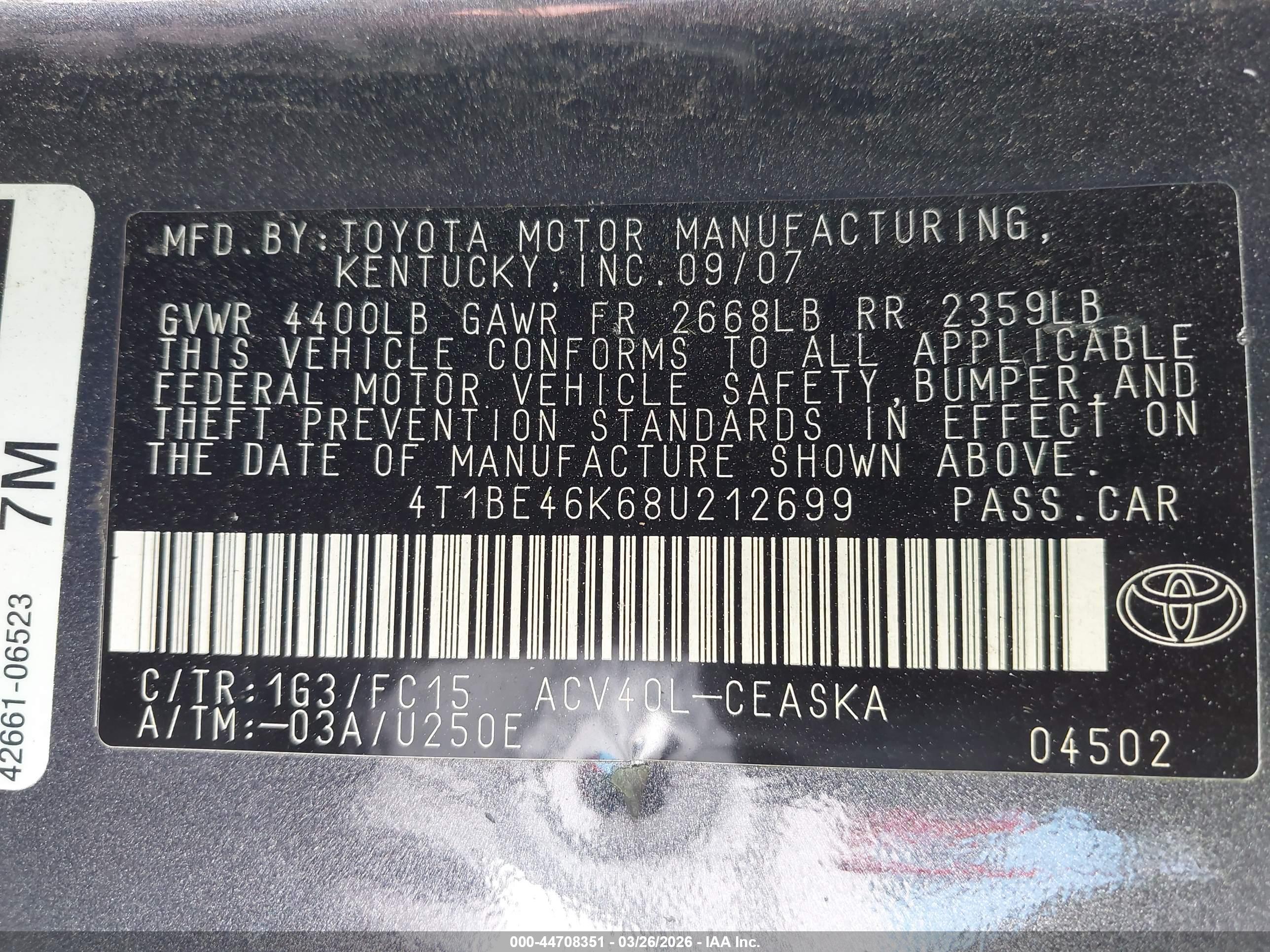 TOYOTA CAMRY image 9