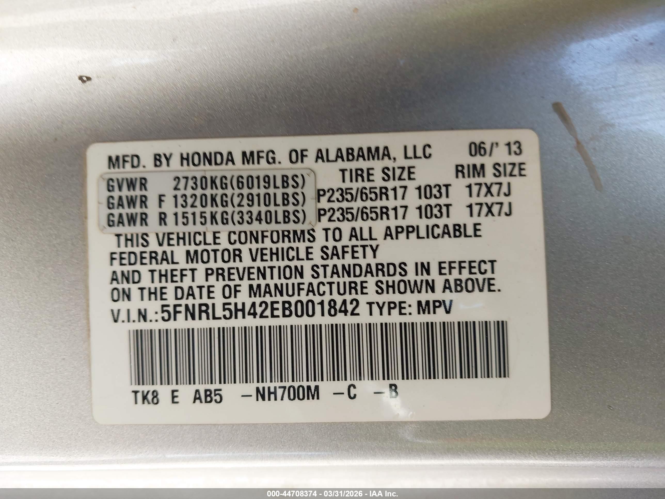 HONDA ODYSSEY image 9