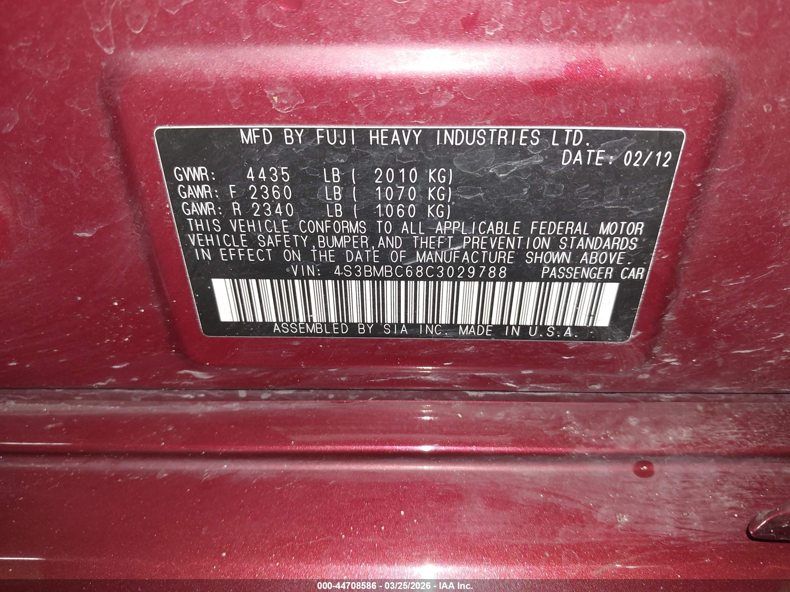 SUBARU LEGACY image 9