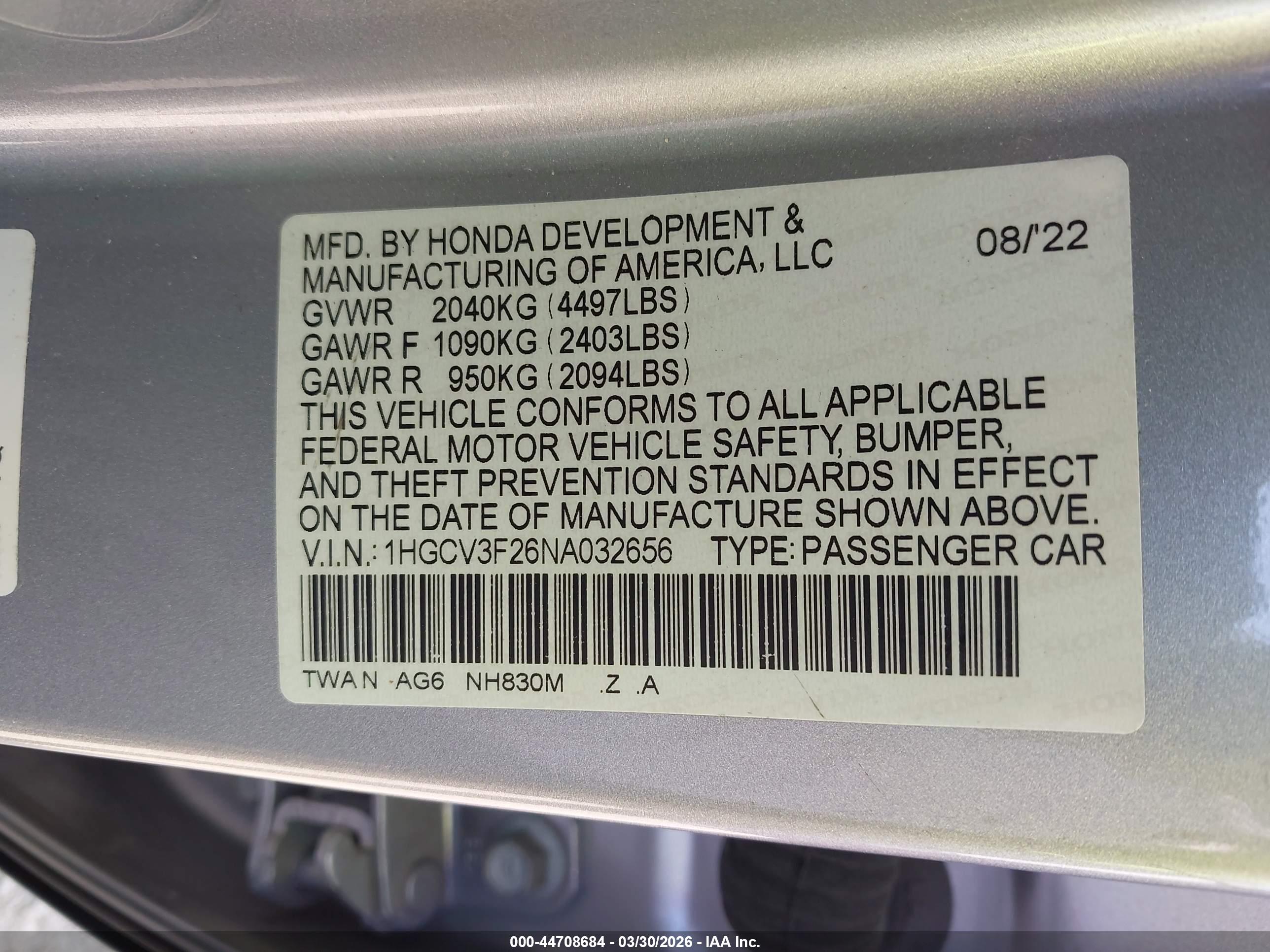 HONDA ACCORD image 9