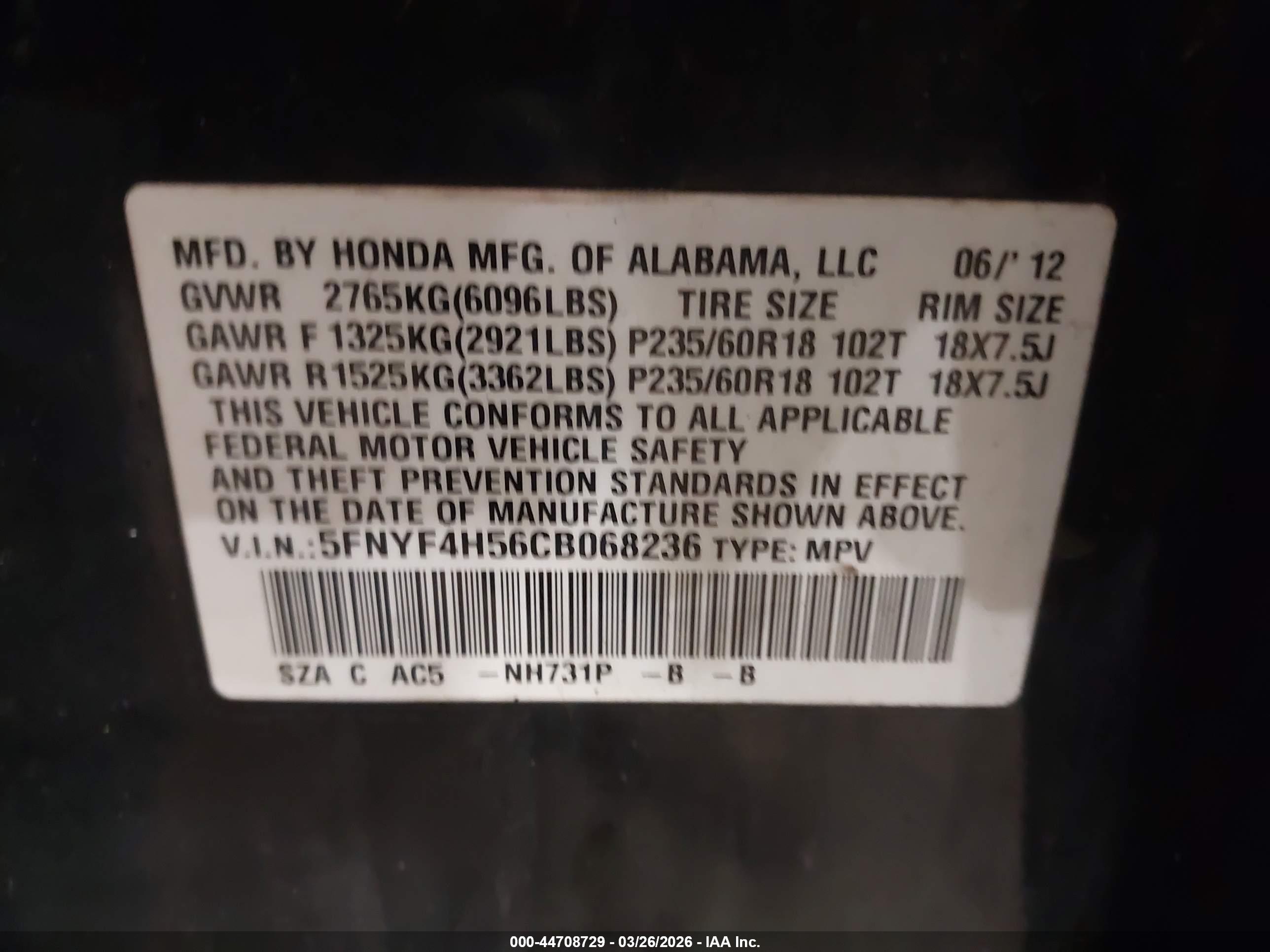 HONDA PILOT image 9