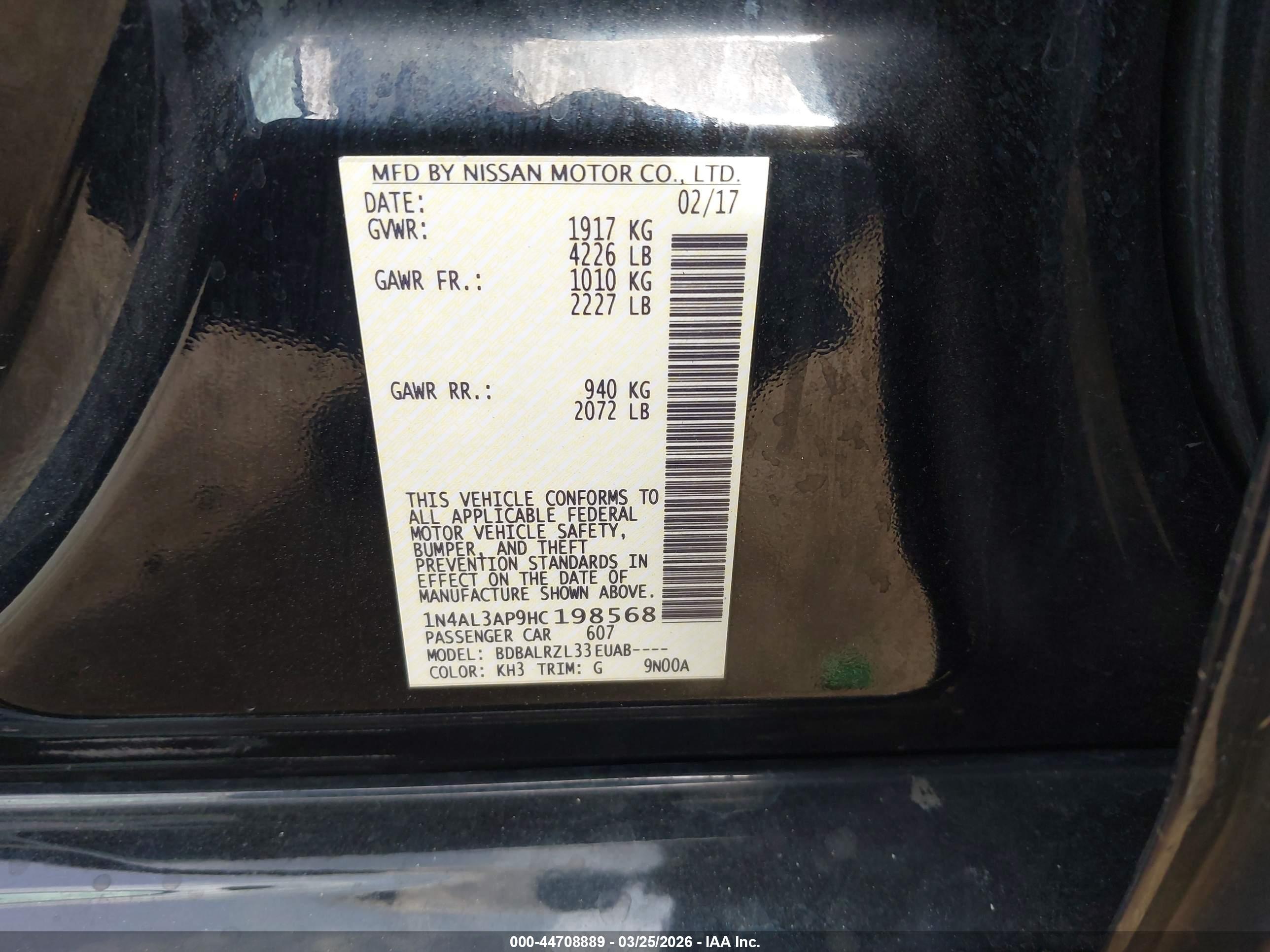 NISSAN ALTIMA image 9