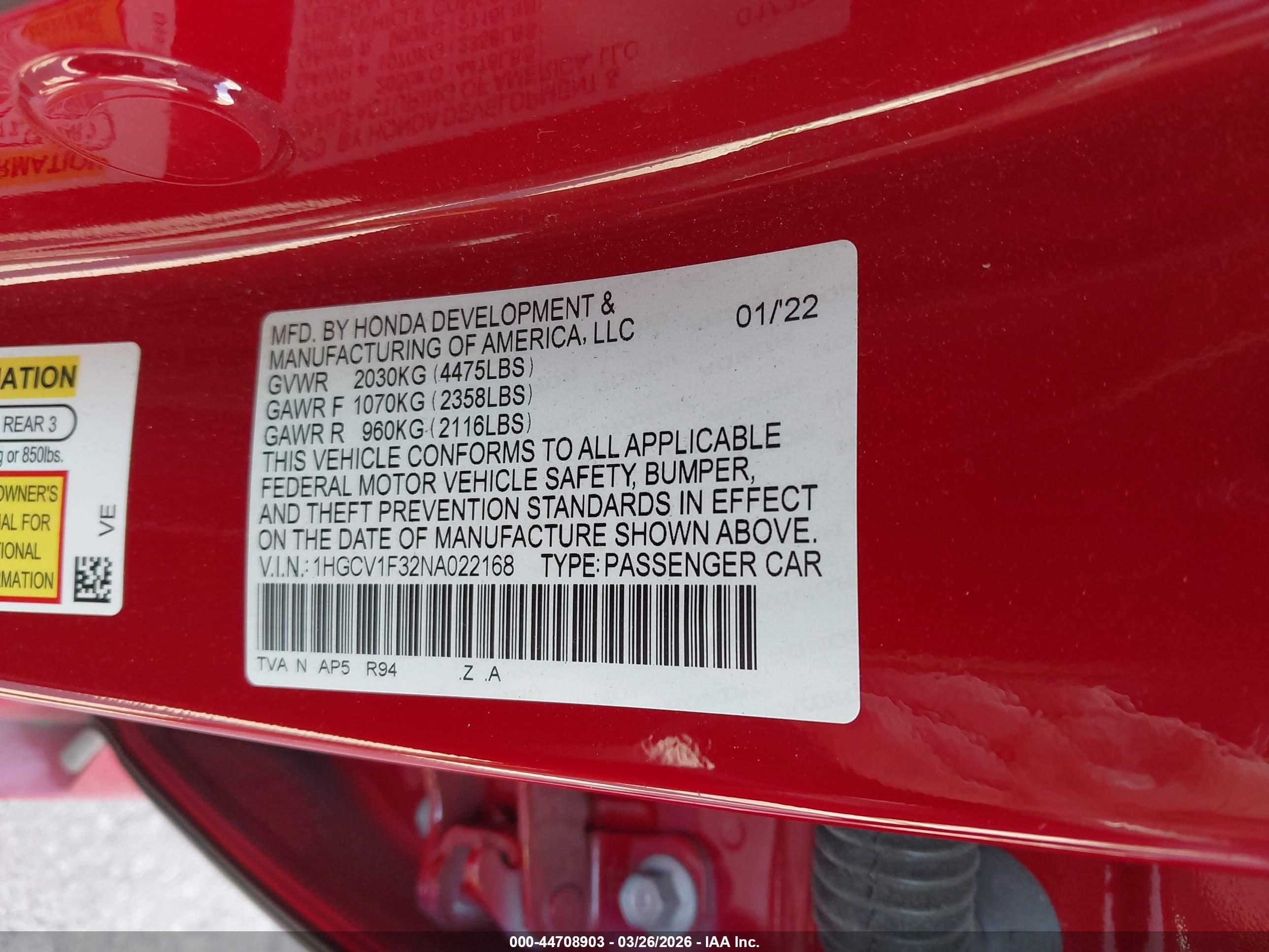 HONDA ACCORD image 9