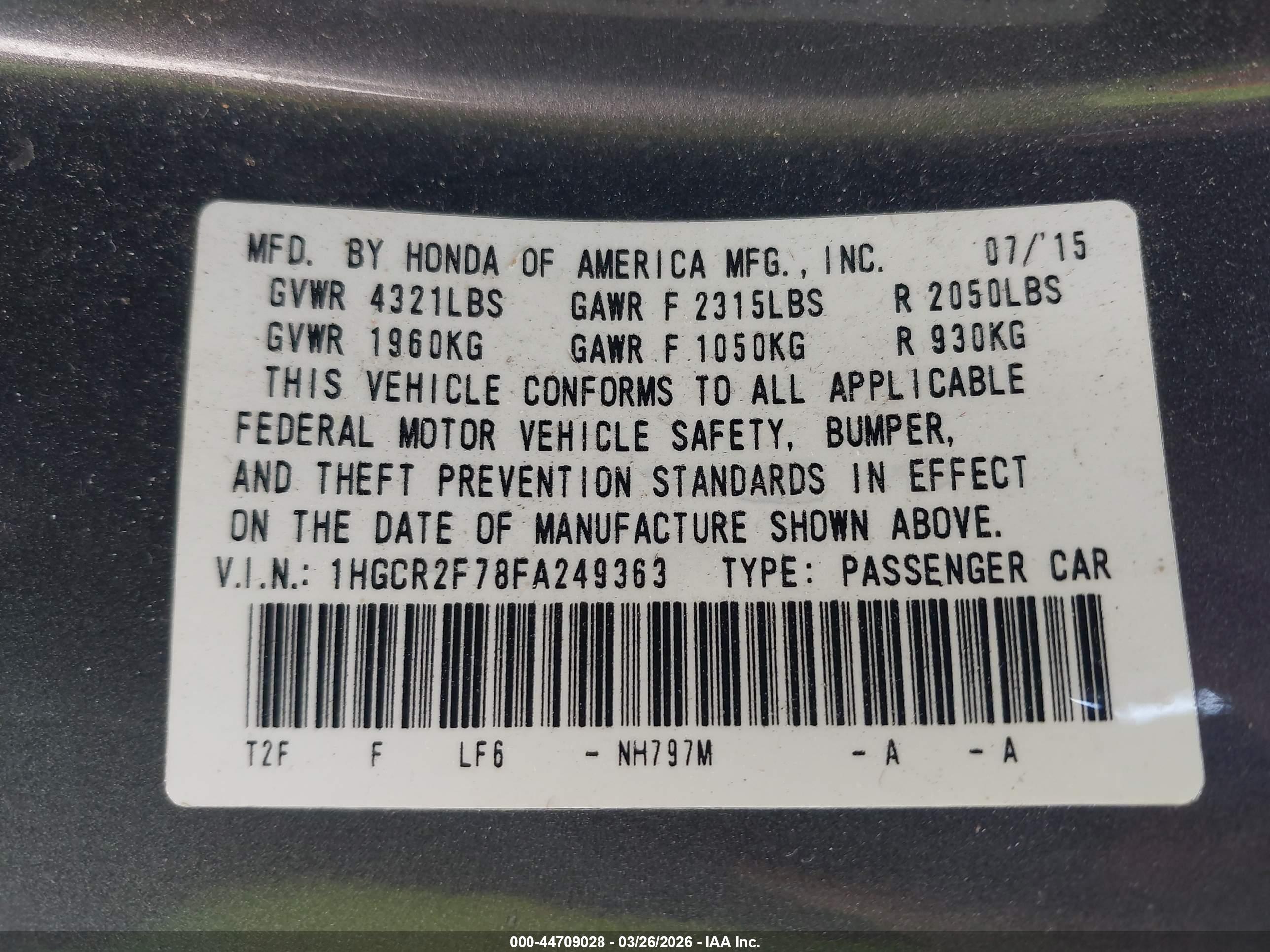 HONDA ACCORD image 9