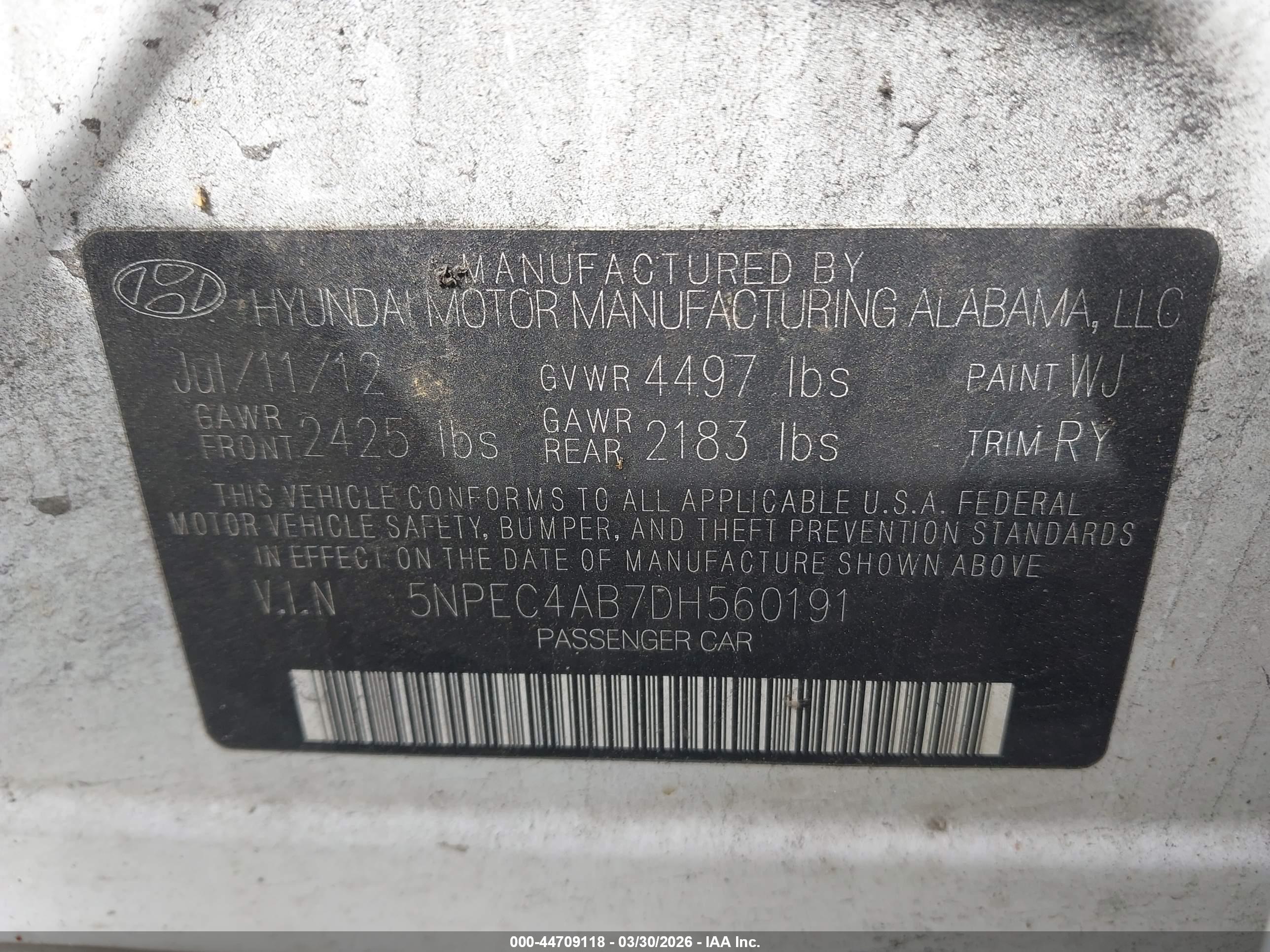 HYUNDAI SONATA image 9