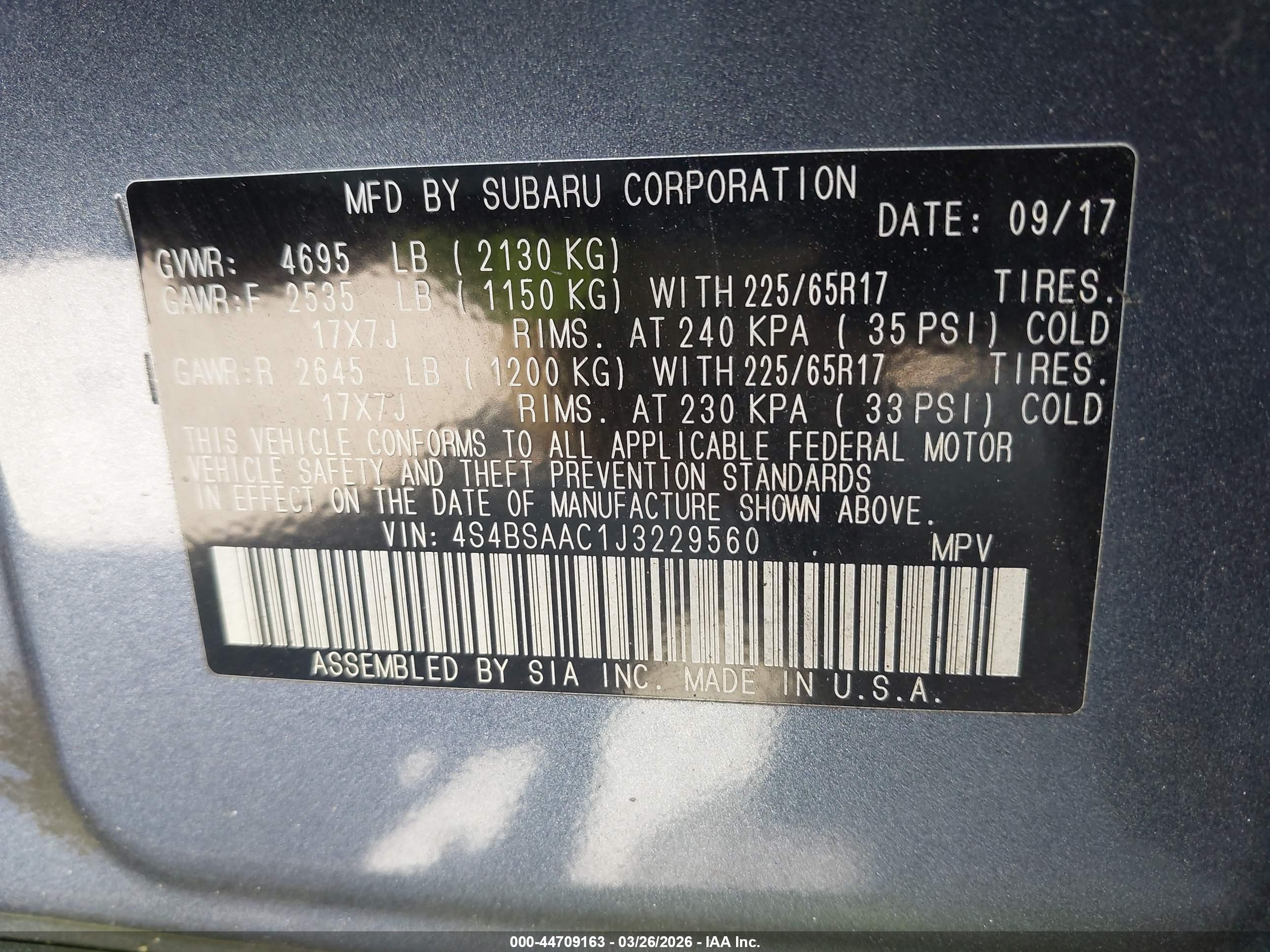 SUBARU OUTBACK image 9