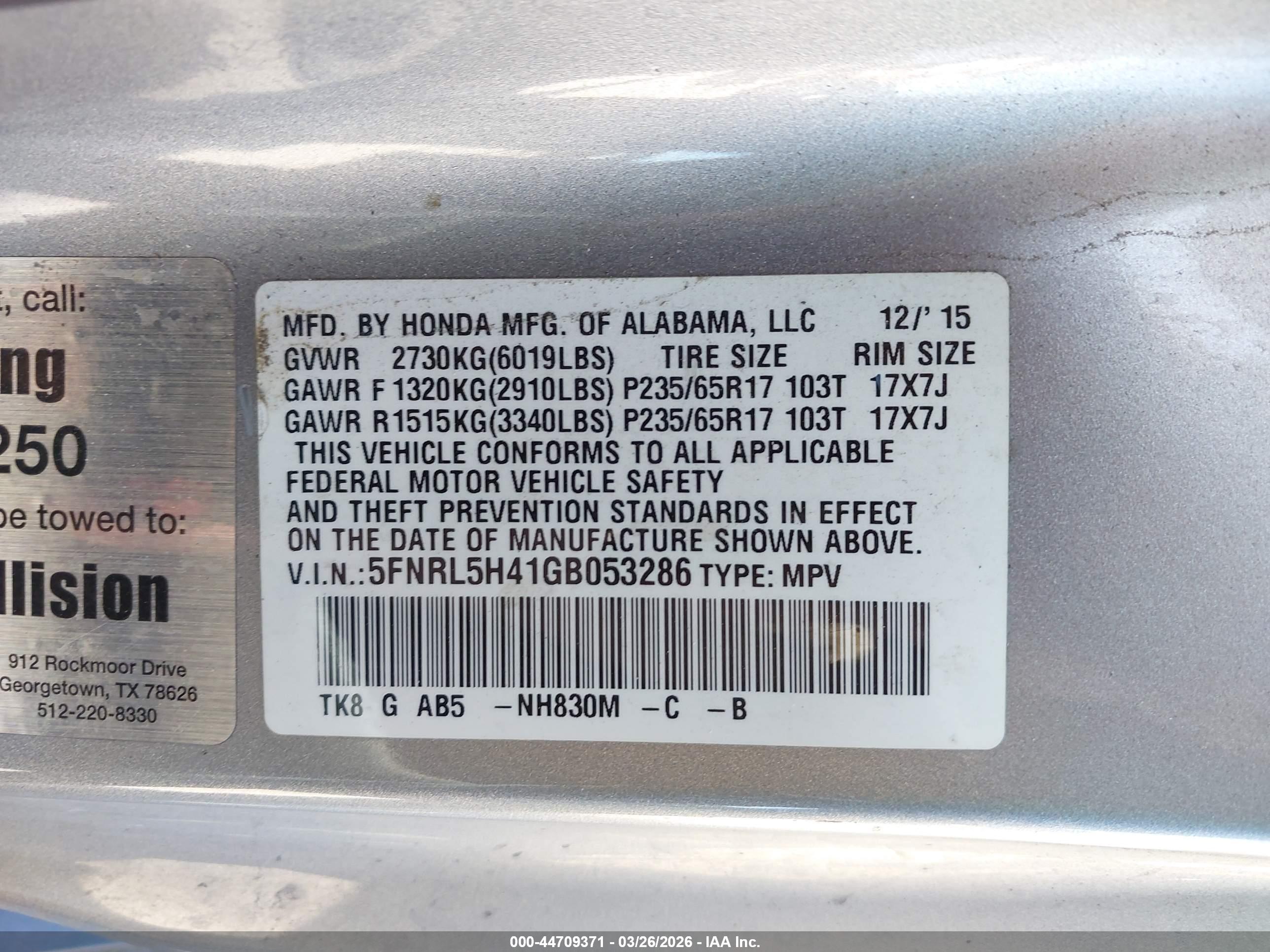 HONDA ODYSSEY image 9