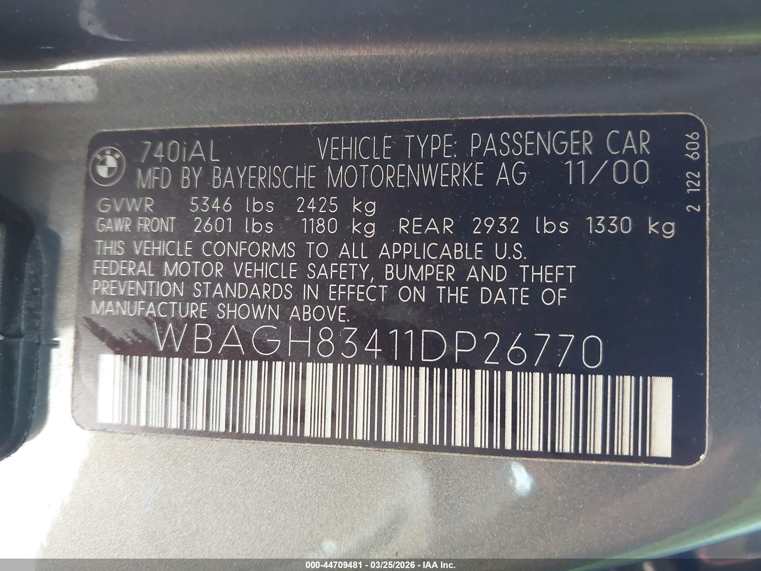 BMW 740IL image 9