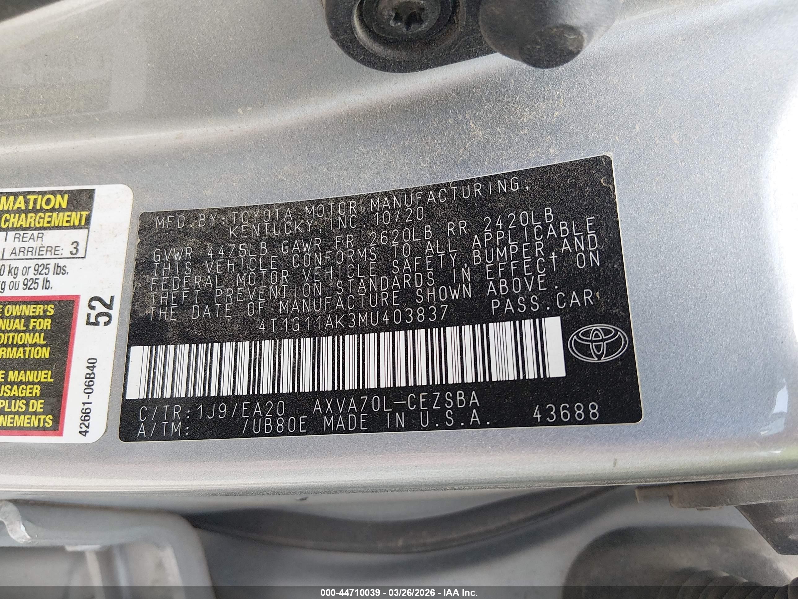 TOYOTA CAMRY image 9
