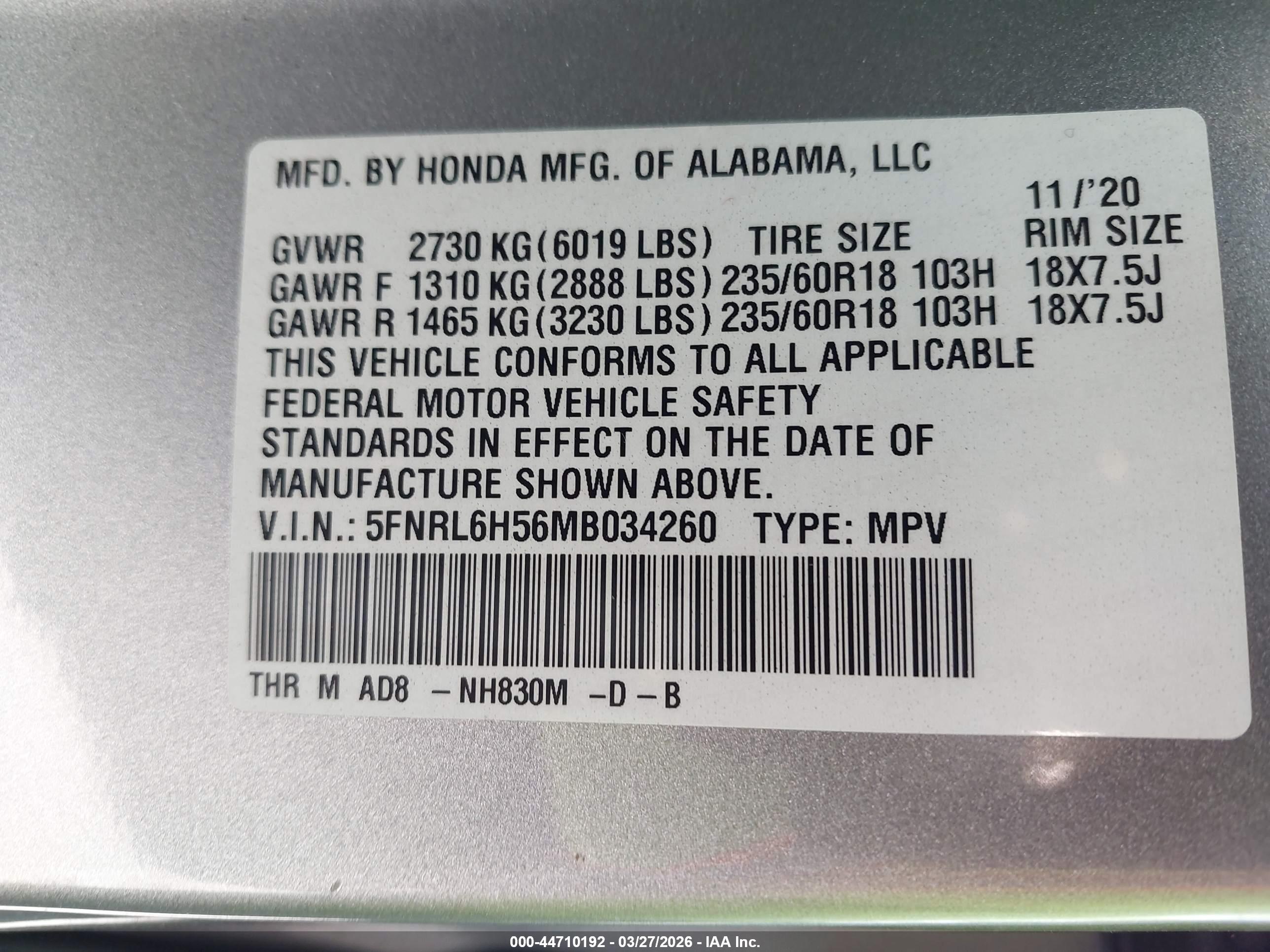 HONDA ODYSSEY image 9