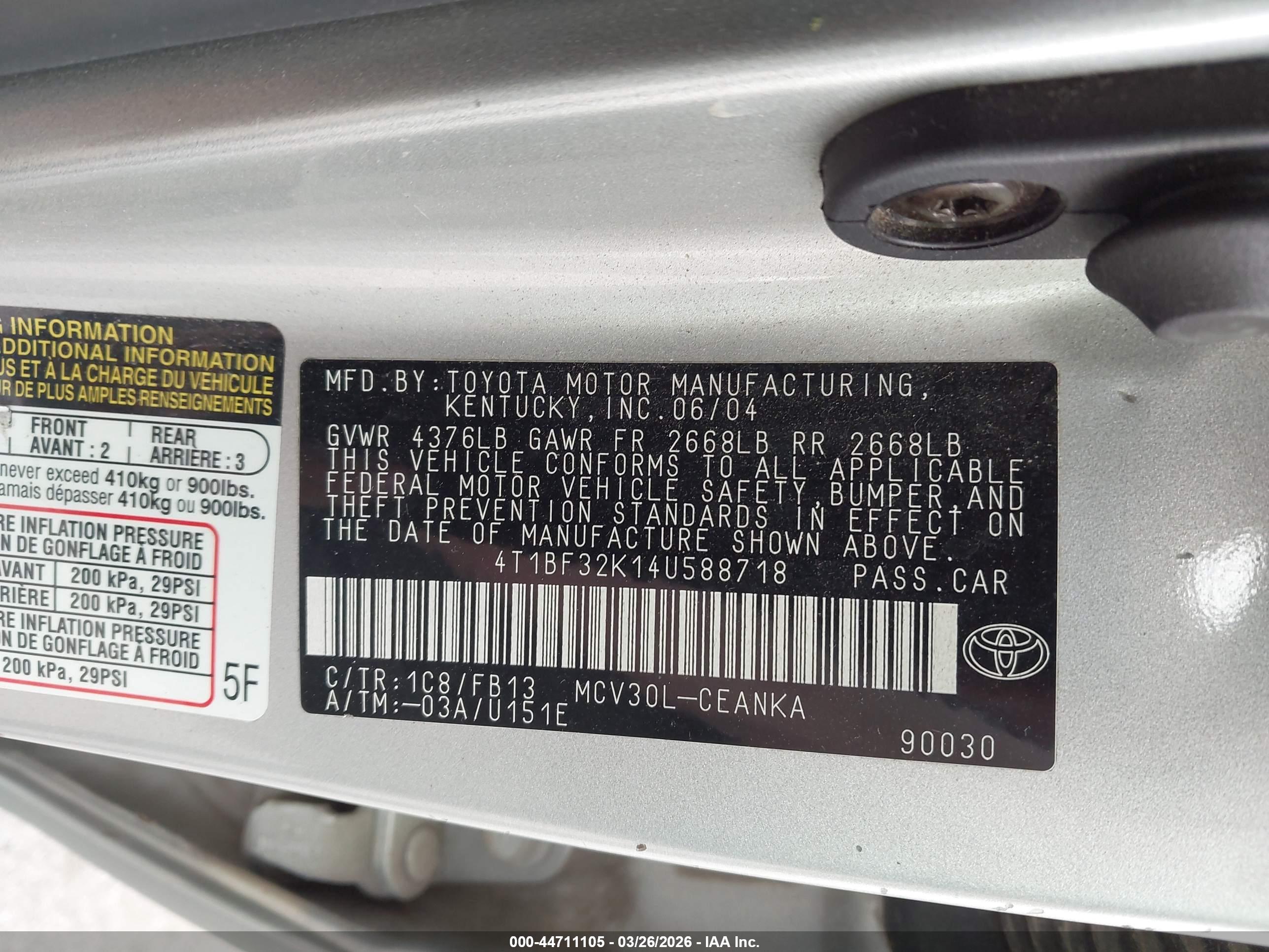 TOYOTA CAMRY image 9