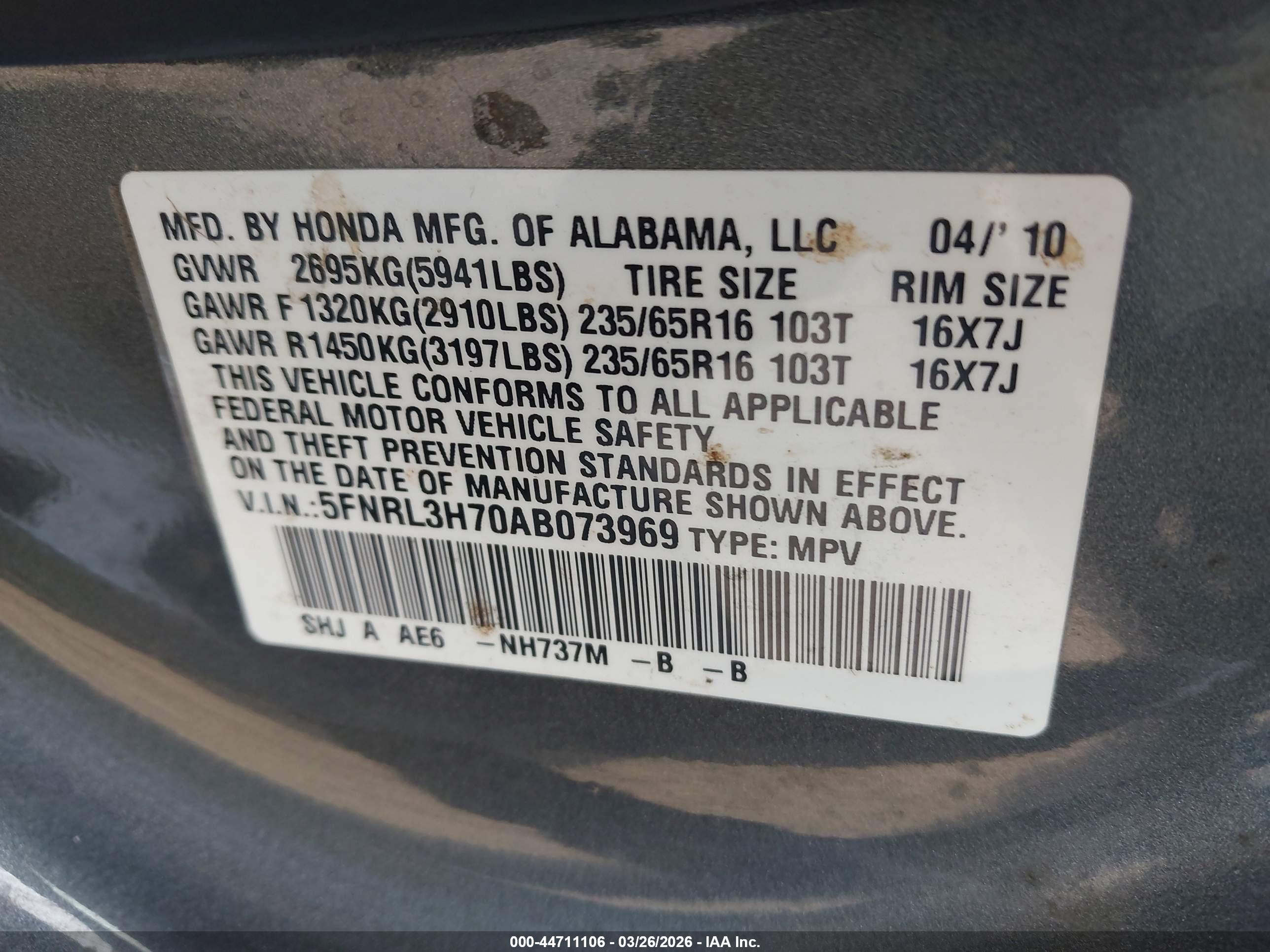 HONDA ODYSSEY image 9