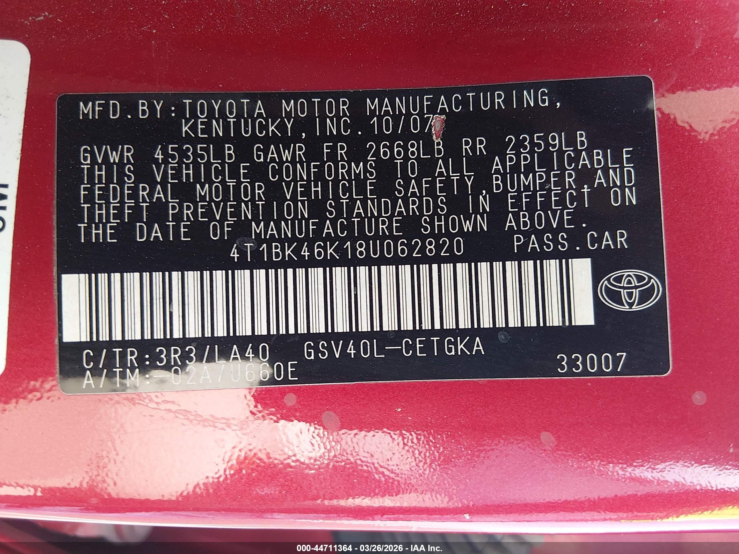 TOYOTA CAMRY image 9