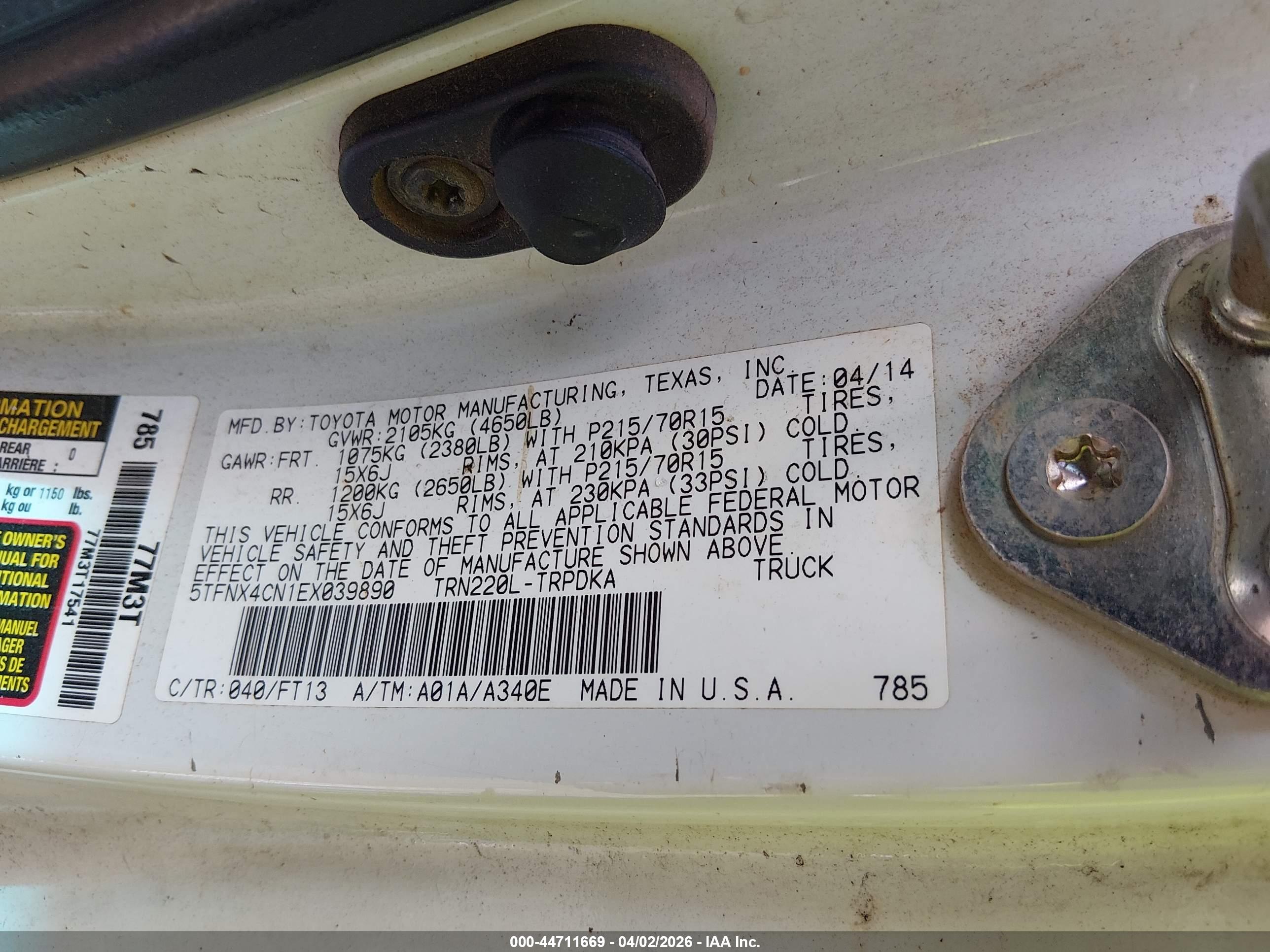 TOYOTA TACOMA image 9
