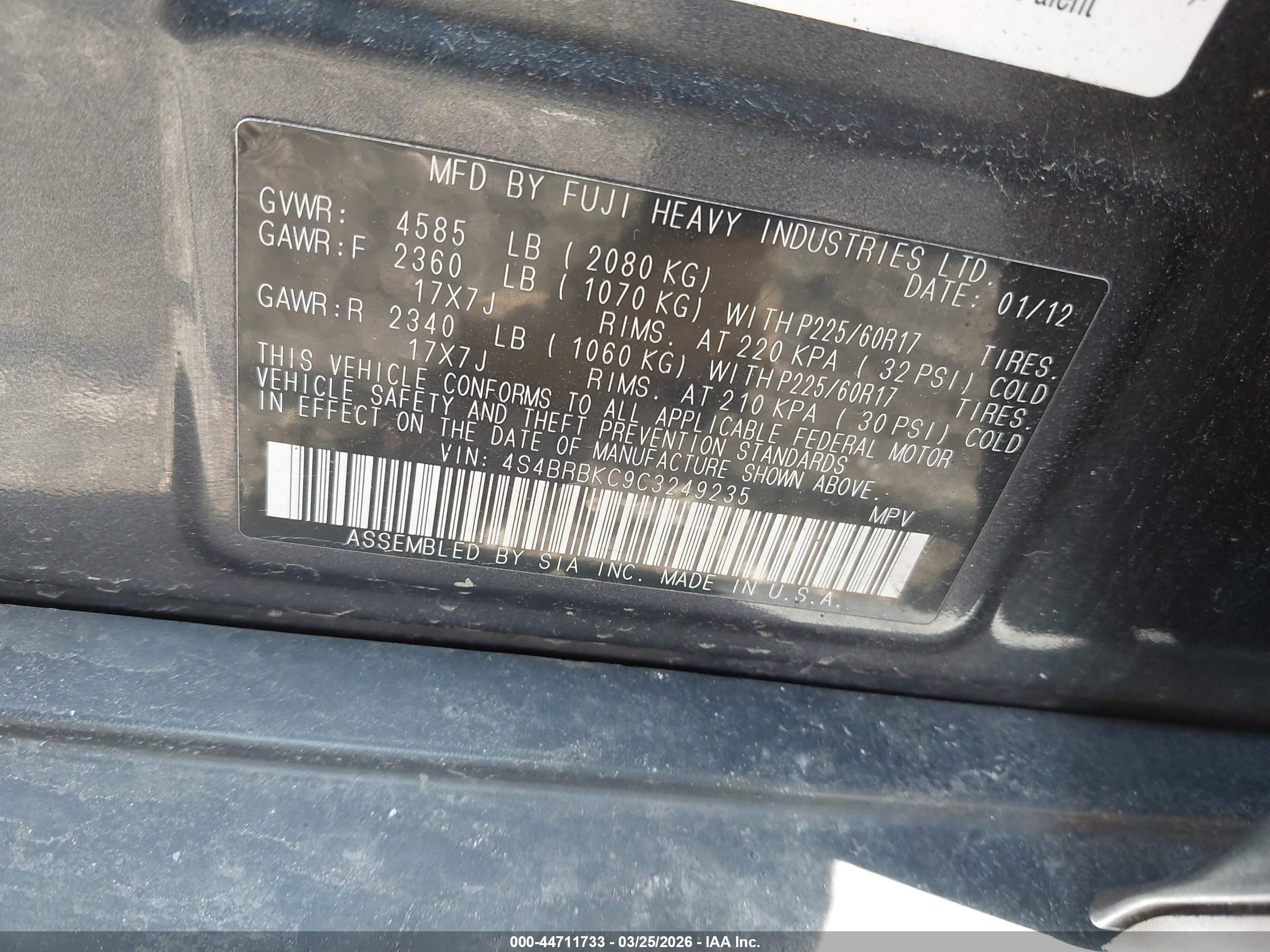 SUBARU OUTBACK image 9