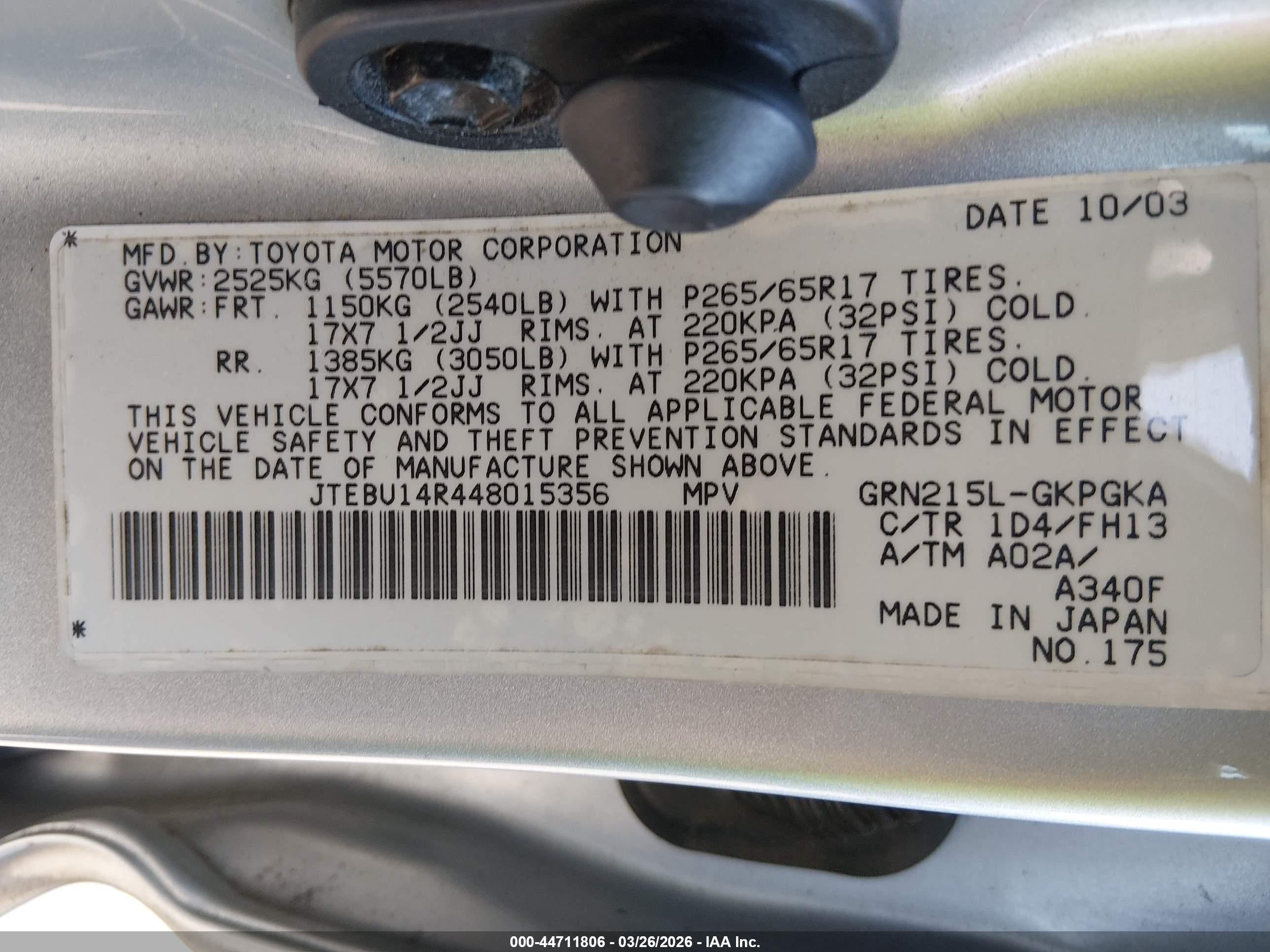 TOYOTA 4RUNNER image 9