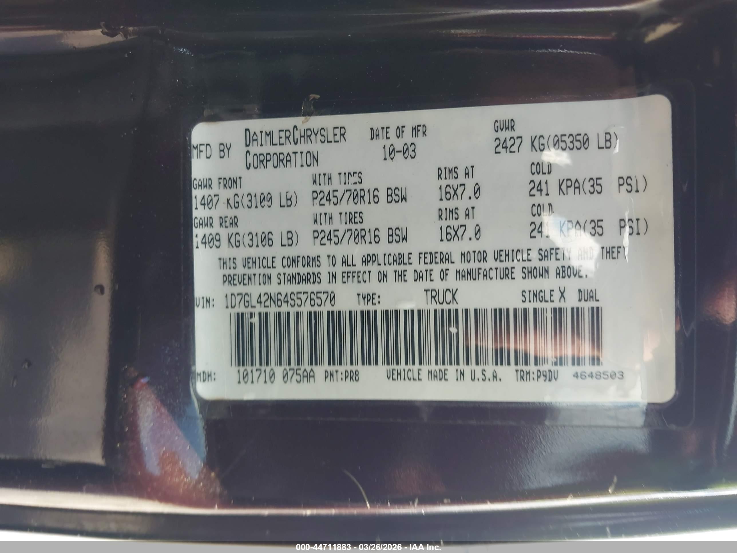 DODGE DAKOTA image 9
