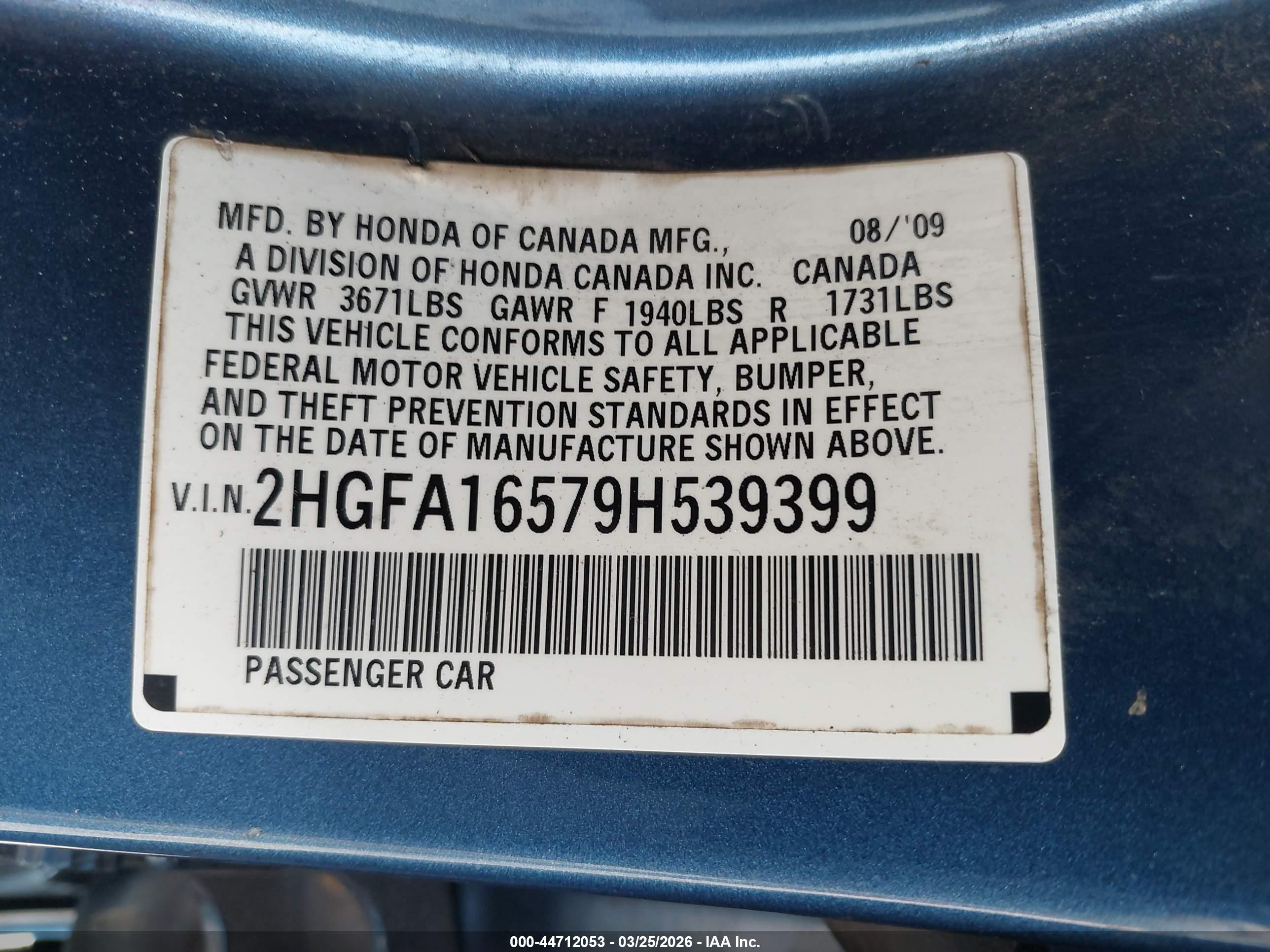 HONDA CIVIC image 9