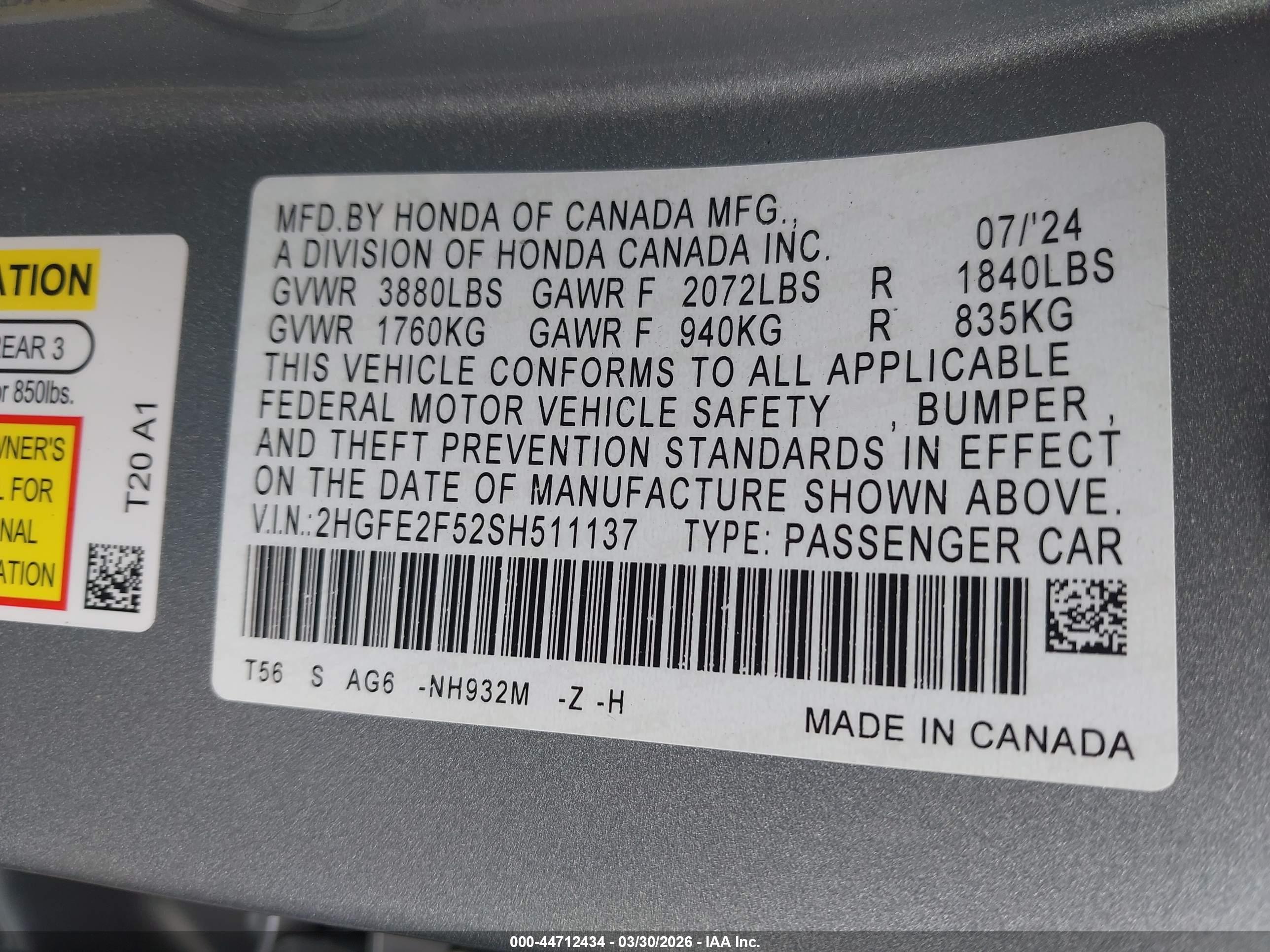HONDA CIVIC image 9