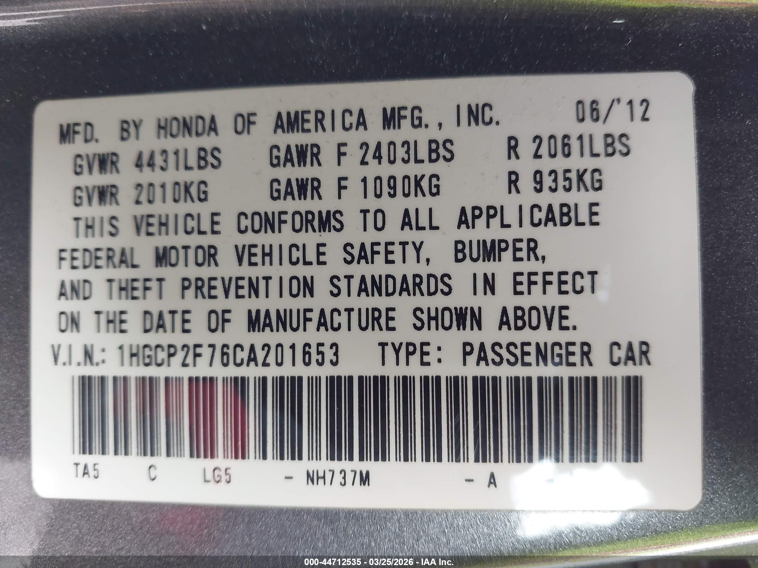 HONDA ACCORD image 9