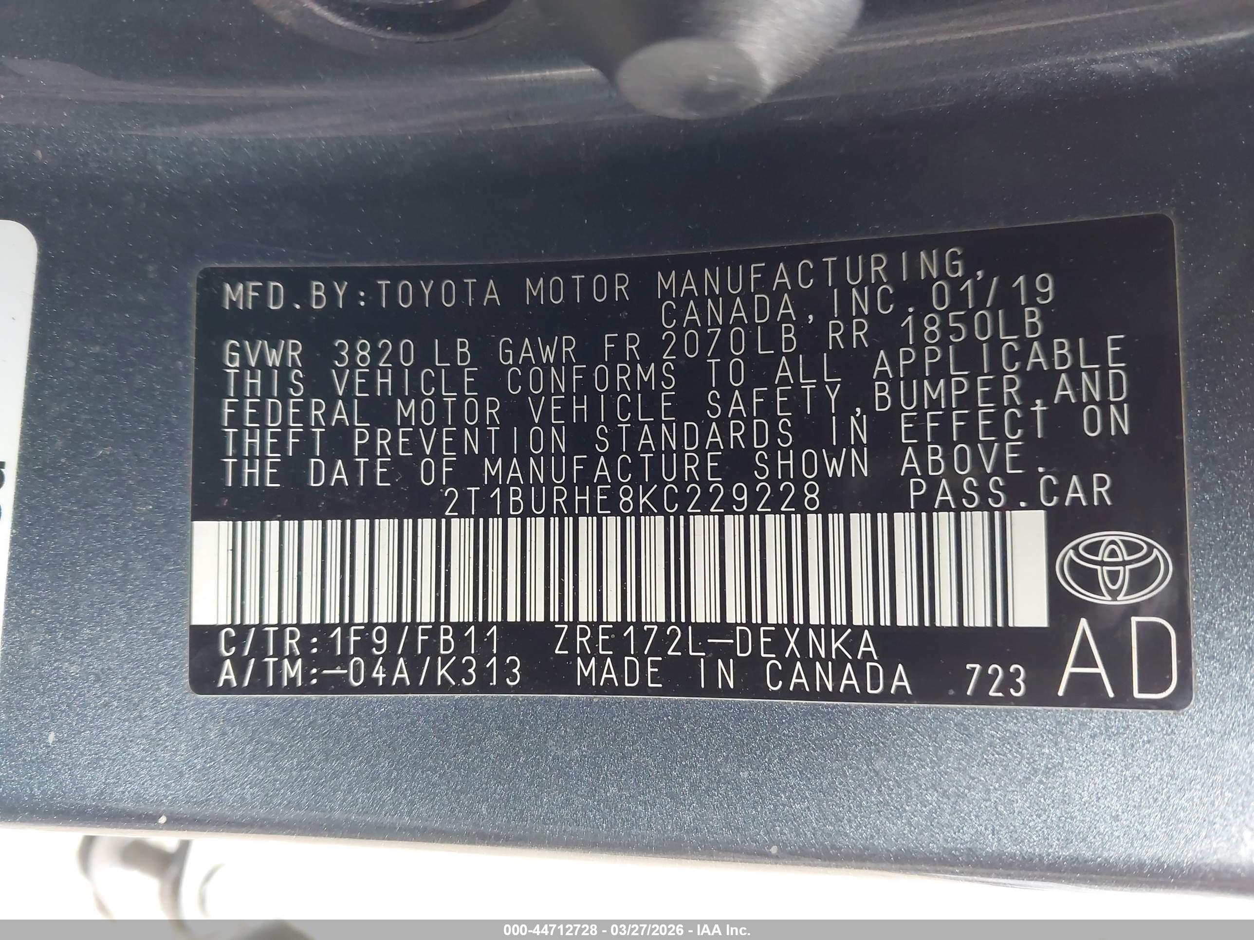 TOYOTA COROLLA image 9