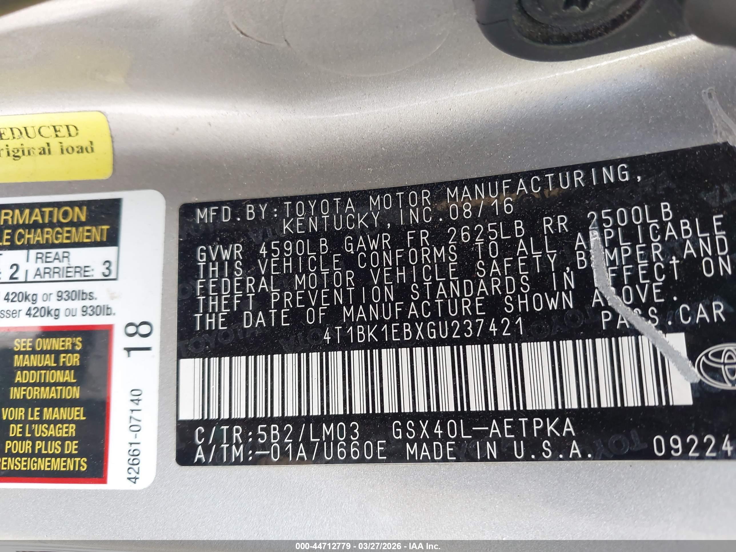 TOYOTA AVALON image 9