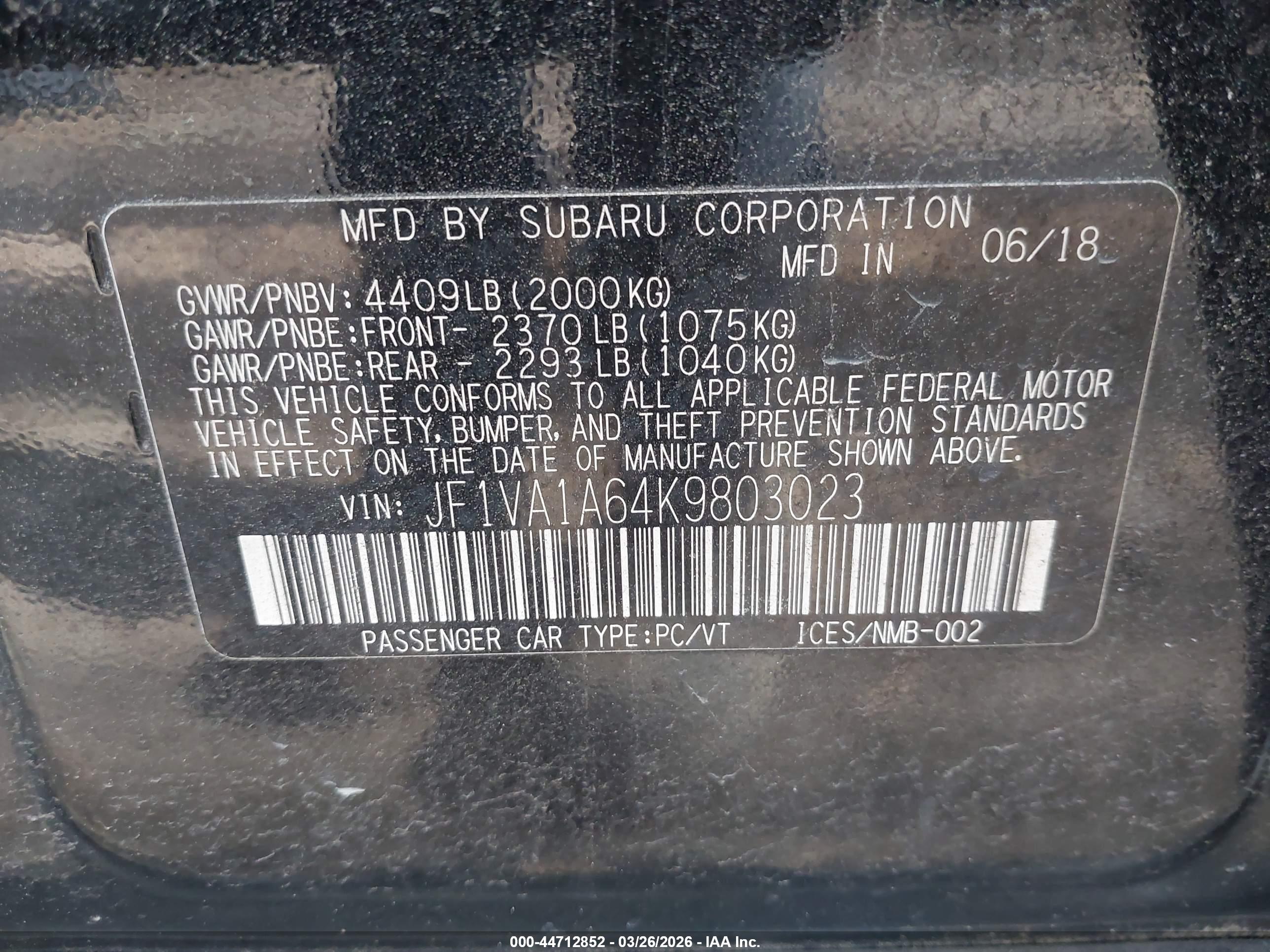 SUBARU WRX image 9