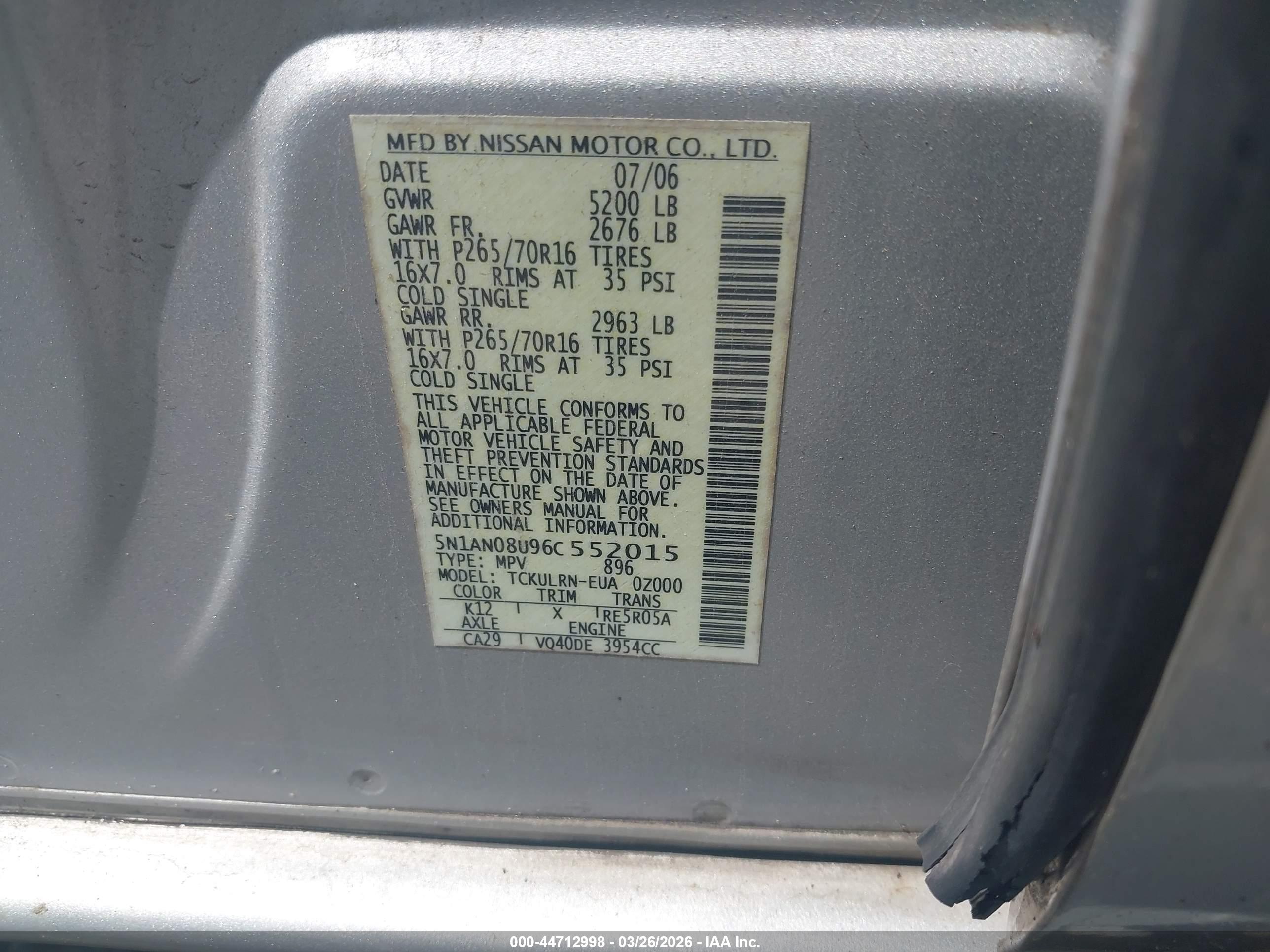 NISSAN XTERRA image 9