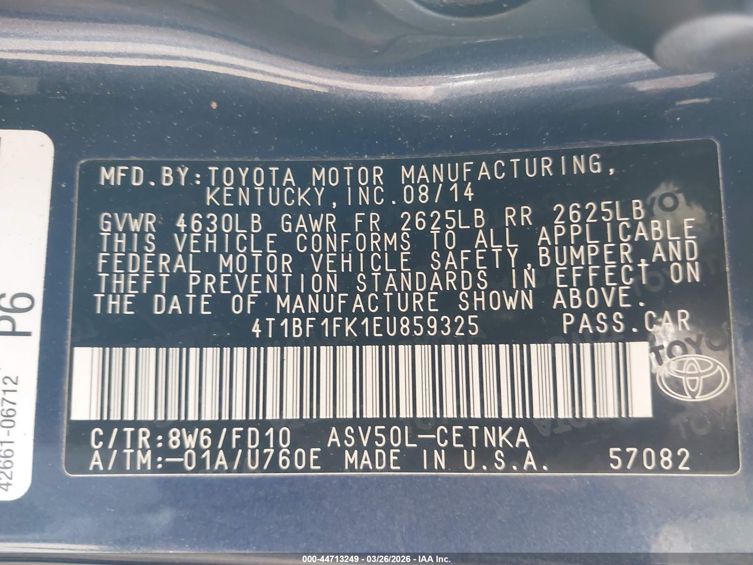 TOYOTA CAMRY image 9