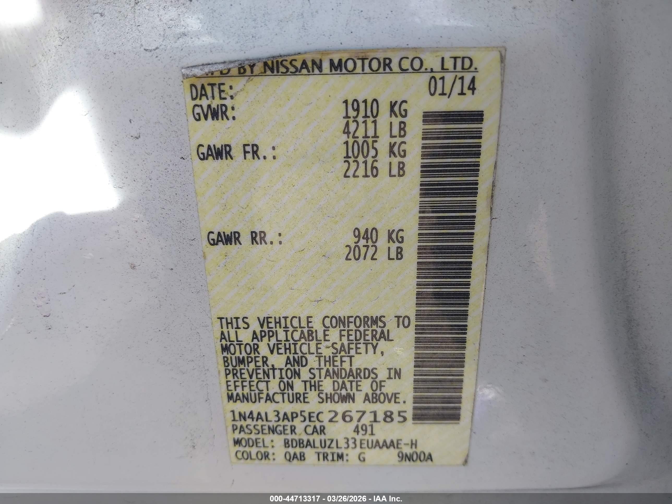 NISSAN ALTIMA image 9