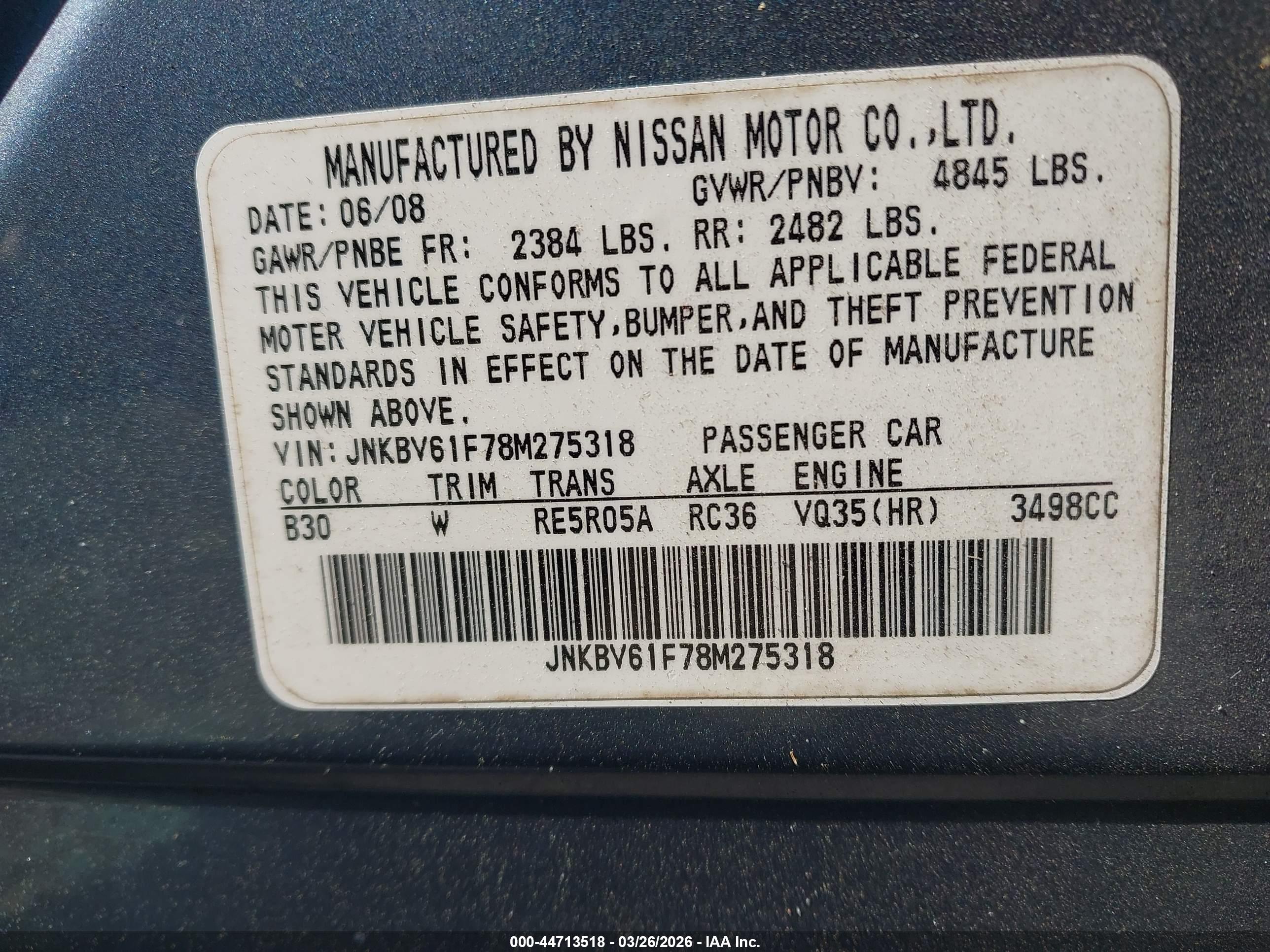 INFINITI G35X image 9
