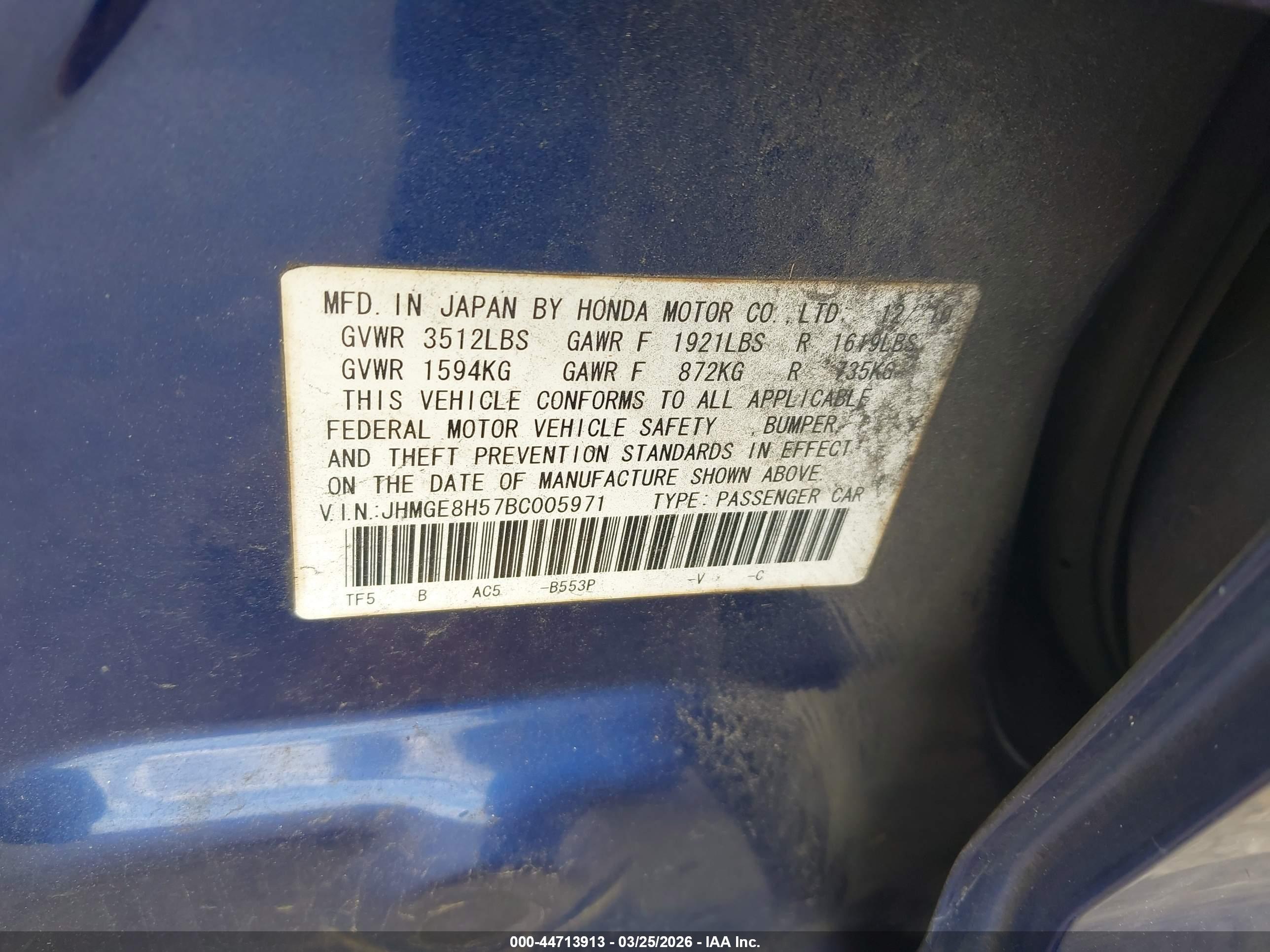 HONDA FIT image 9