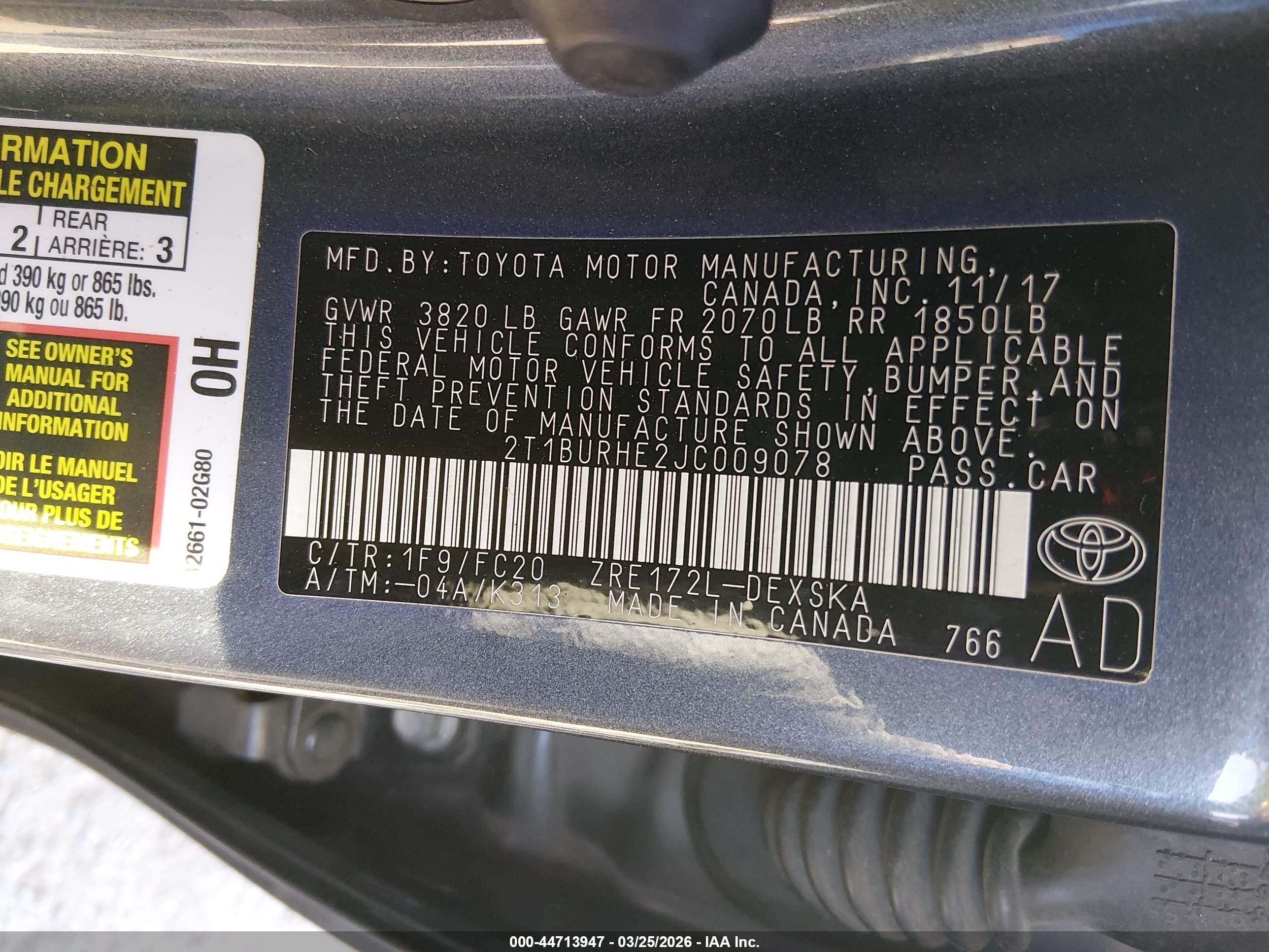 TOYOTA COROLLA image 9